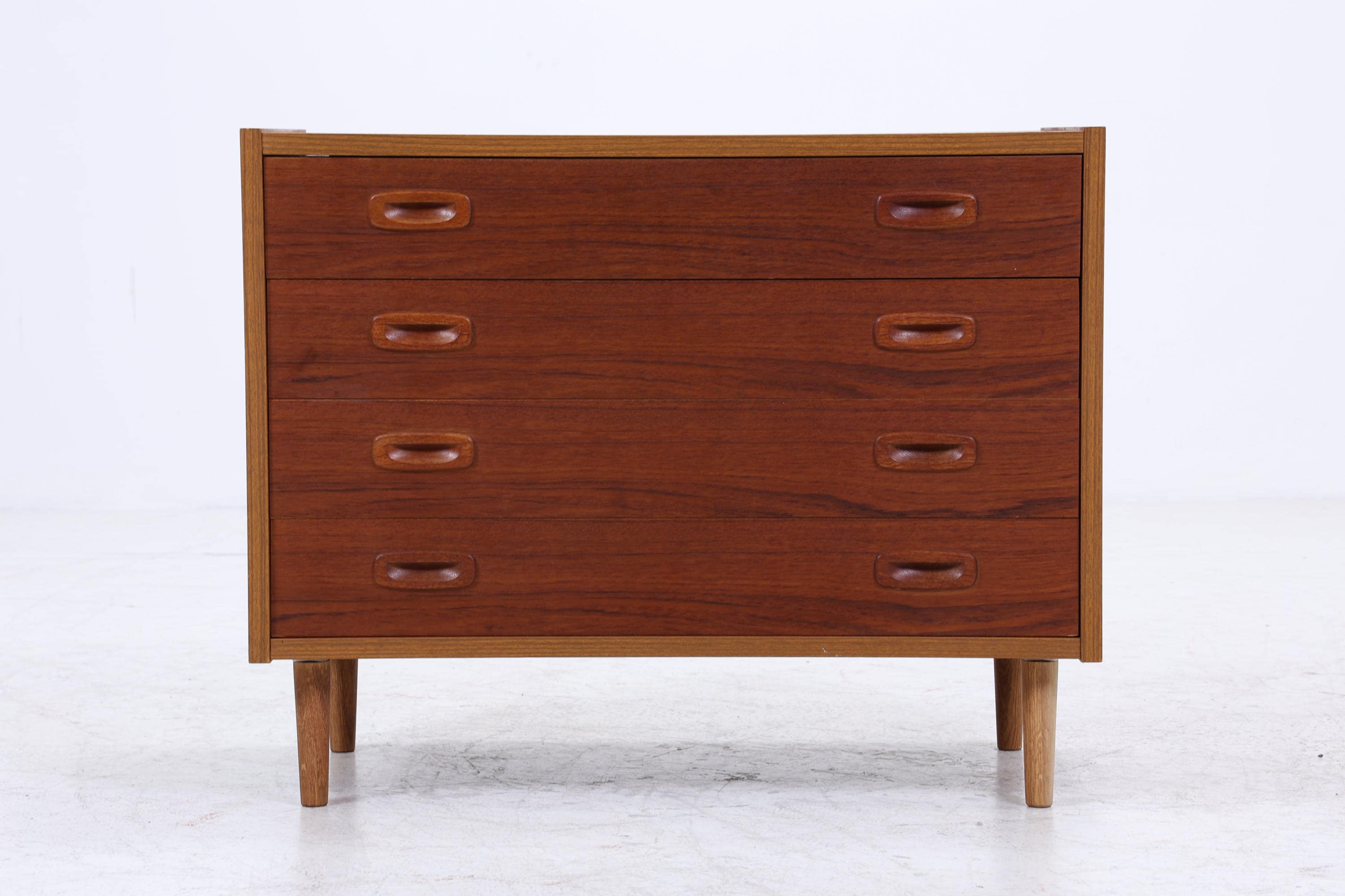 Vintage Teak Schubladenkommode | Mid-Century Kommode mit 4 Schubladen | Skandinavisches Design