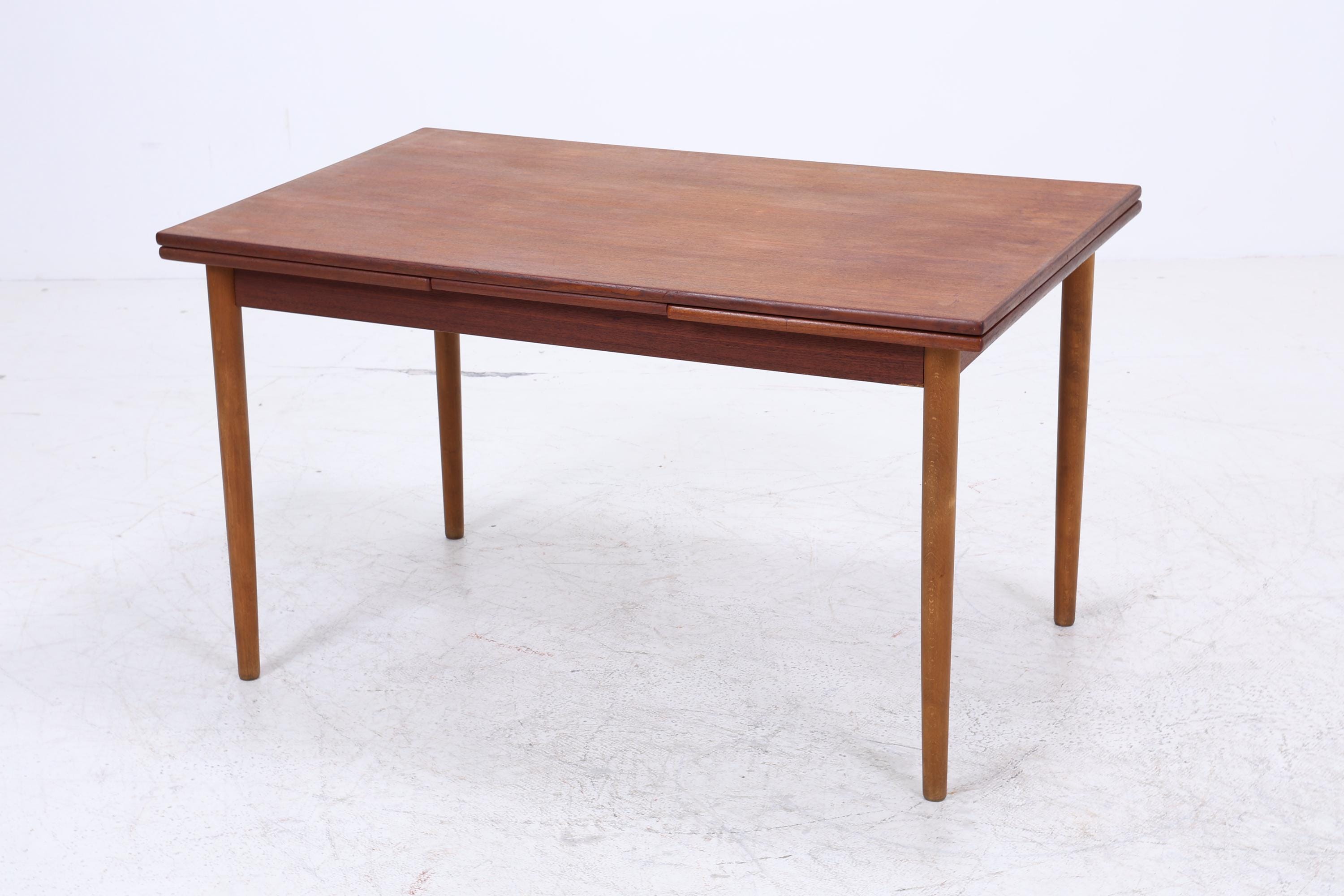 Vintage Teak Küchentisch mit Ausziehfunktion | Mid-Century Esstisch