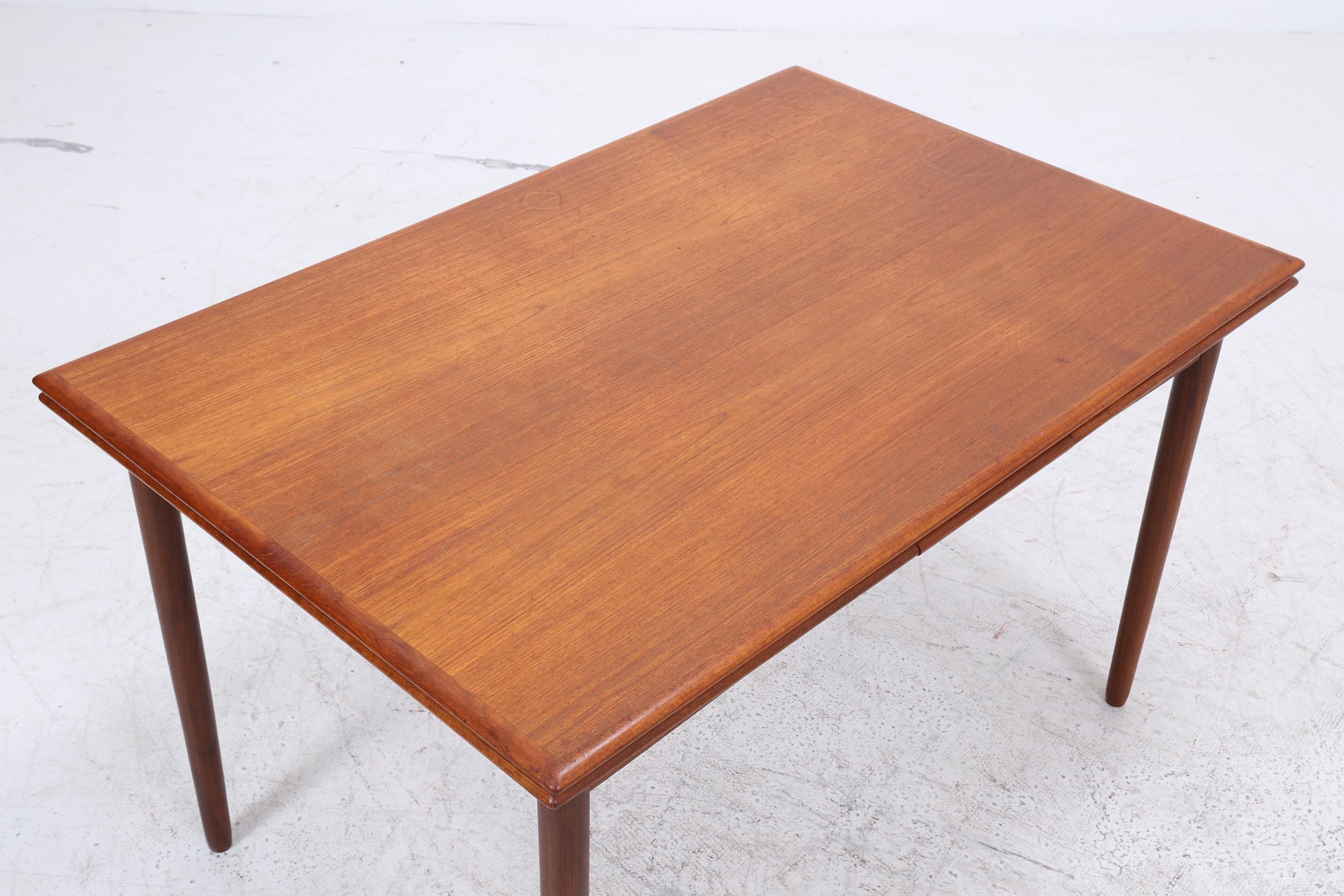 Vintage Teak Esstisch | Mid Century Ausziehtisch mit 2 Ausziehplatten