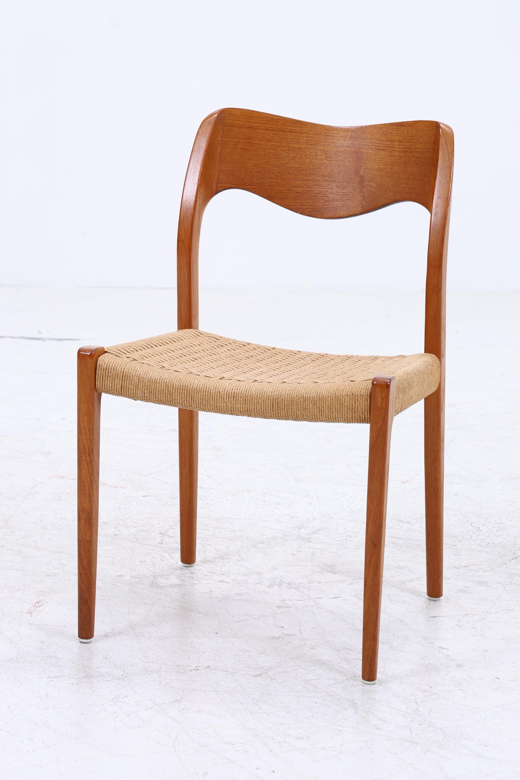 2er Set Teak Esszimmerstühle | Niels Otto Møller für JL Møllers | Dänisches Mid-Century Design