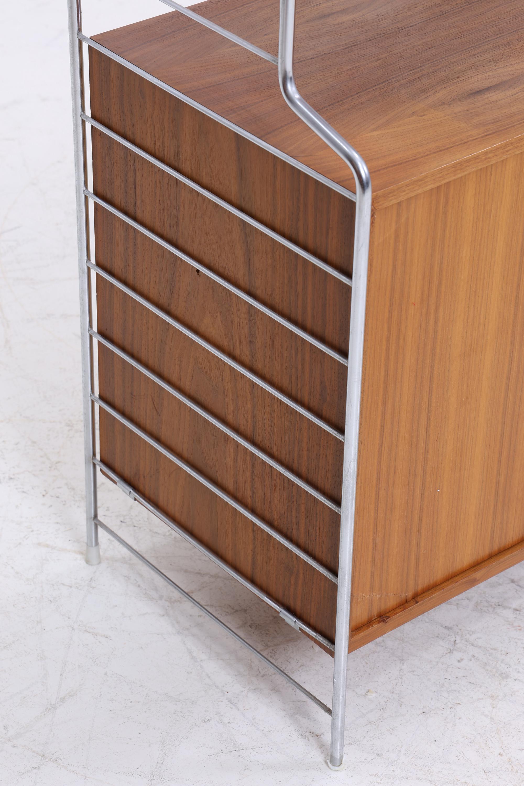 Vintage Teak Schrankwand WHB | Mid-Century Modular String Regalsystem