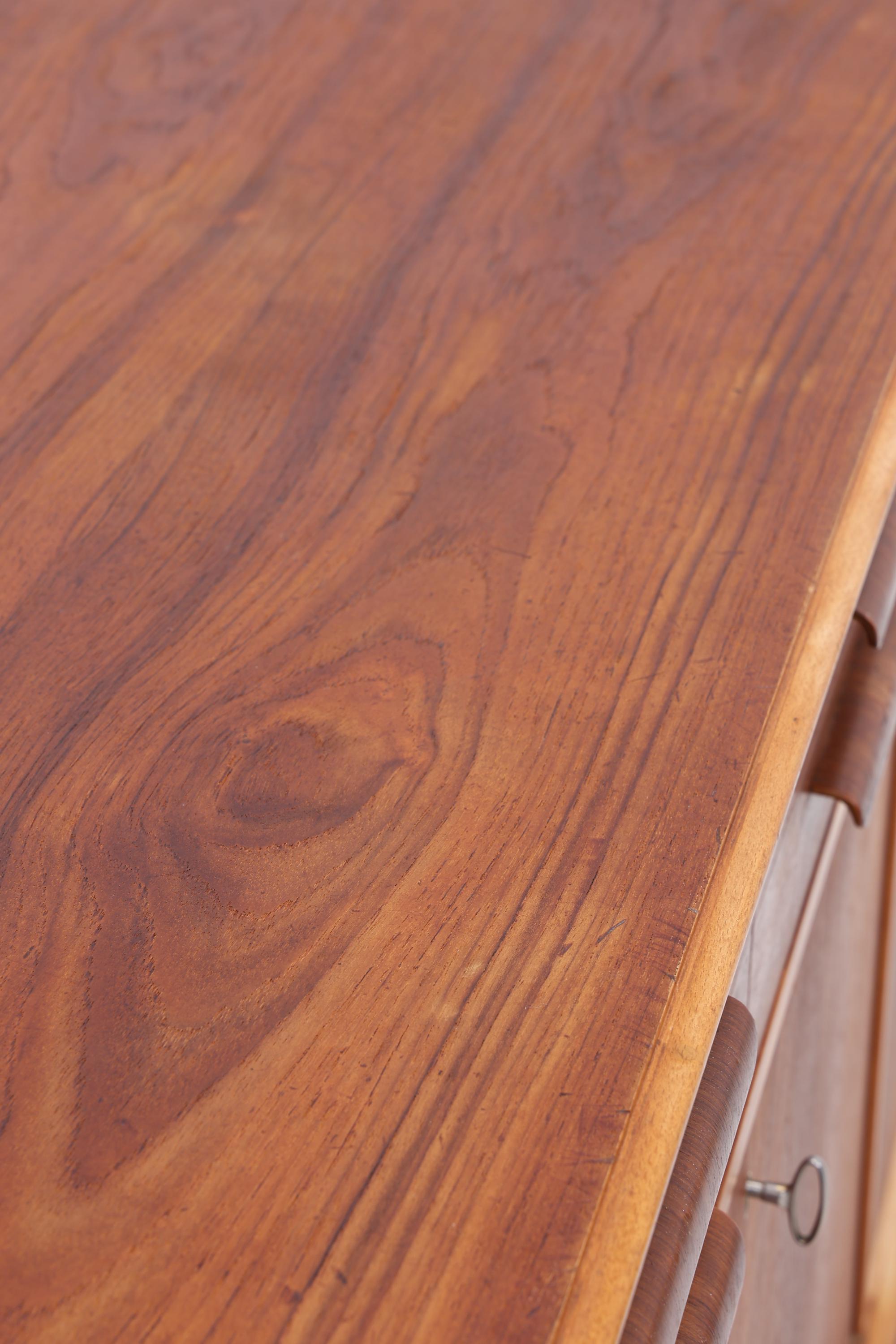 Vintage Sideboard 60er Jahre | Mid Century TV Board mit Schubladen & Fächern Retro Holz Aufbewahrung Anrichte