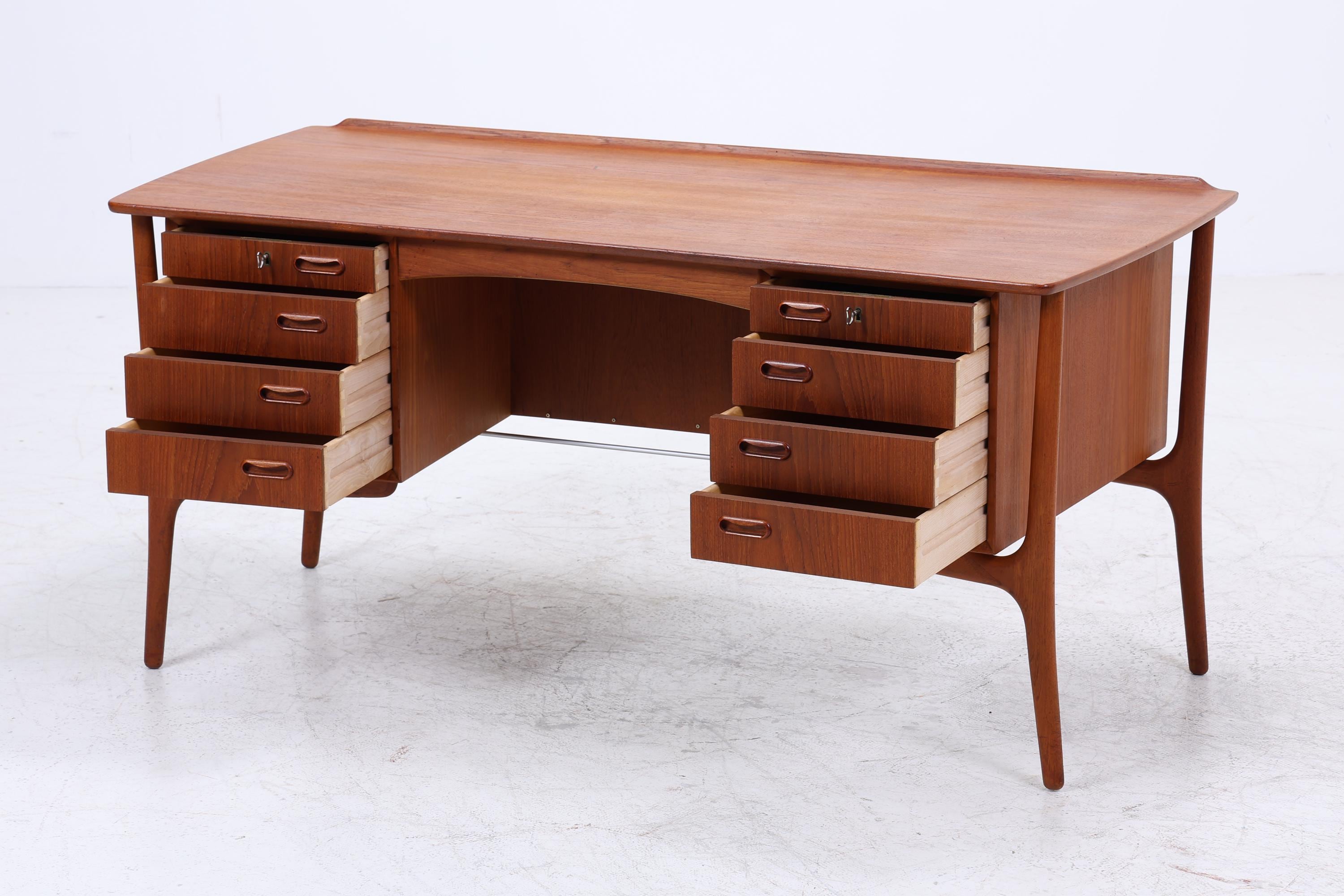 Vintage Teak Schreibtisch | Svend Aage Madsen für HP Hansen | Dänisches Mid-Century Design