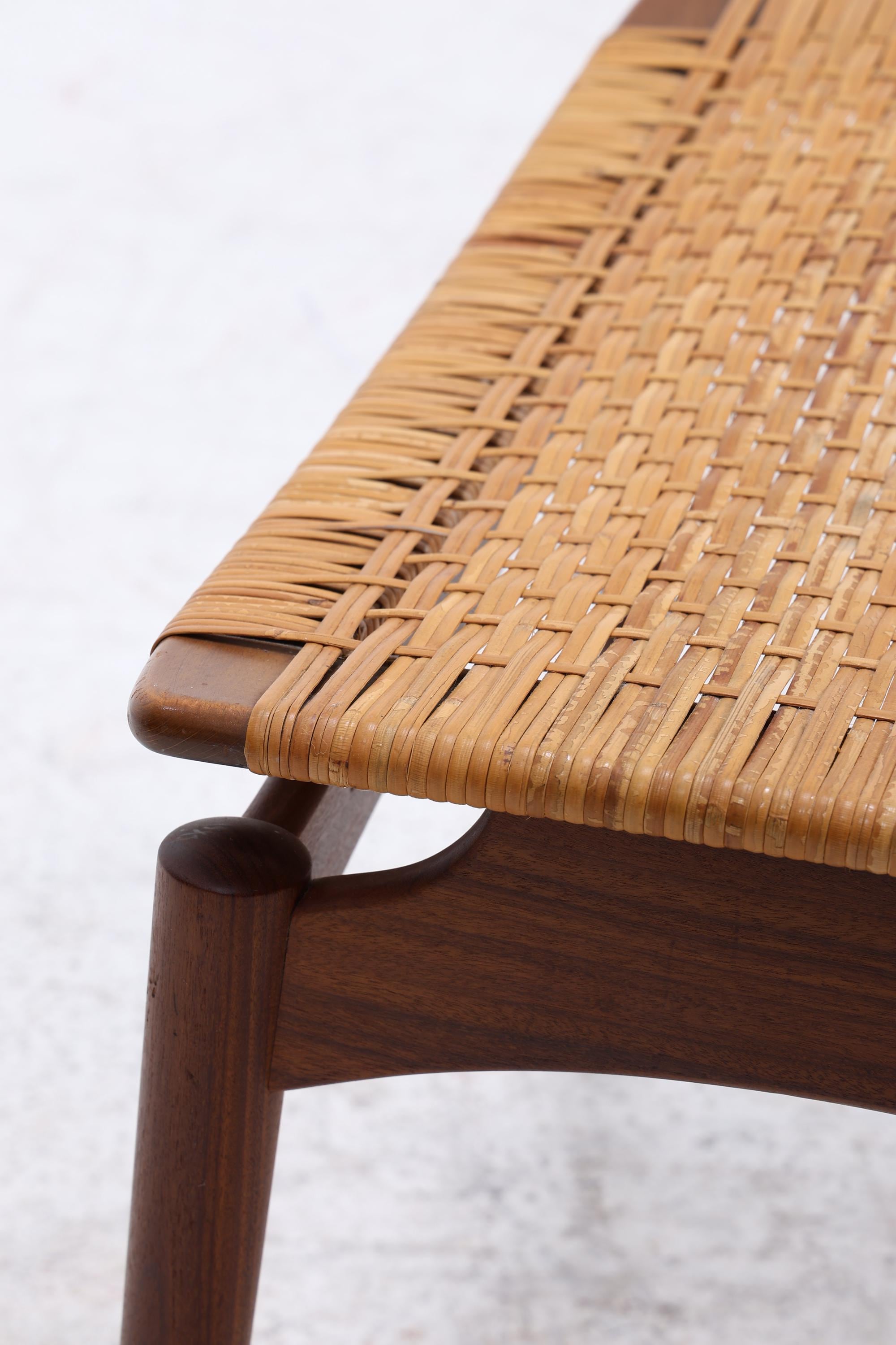 1v2 Vintage Teak Hocker von Sigfrid Omann | Mid-Century Sitzhocker Ølholm Danish Design