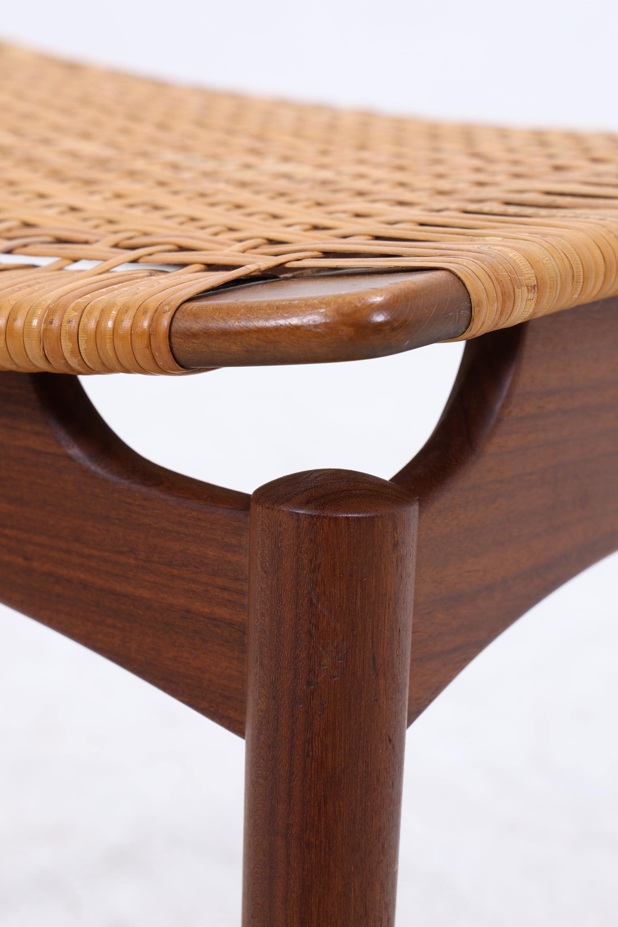 1v2 Vintage Teak Hocker von Sigfrid Omann | Mid-Century Sitzhocker Ølholm Danish Design