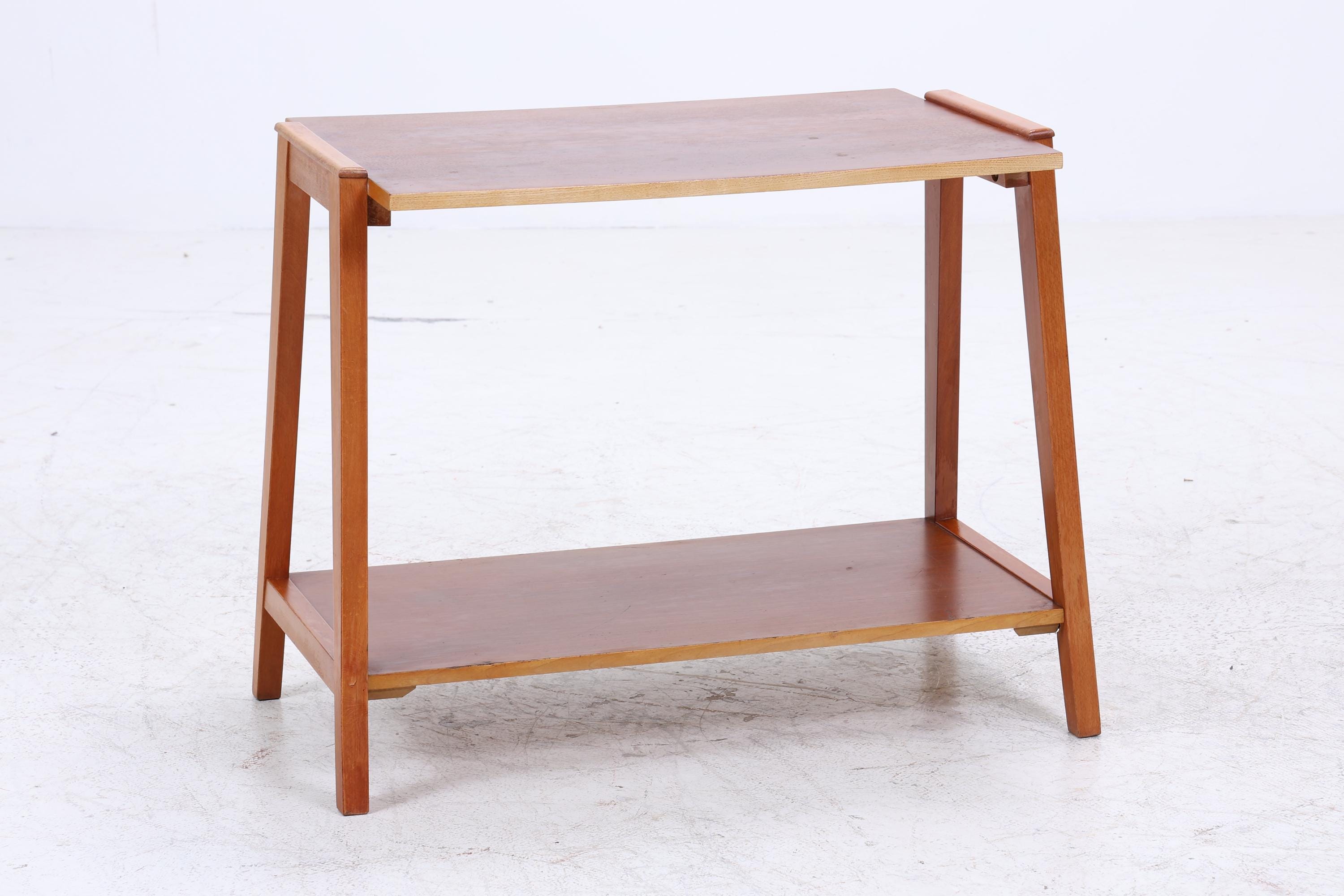 Vintage Teak Beistelltisch | Mid-Century Telefonisch 60er 70er Jahre