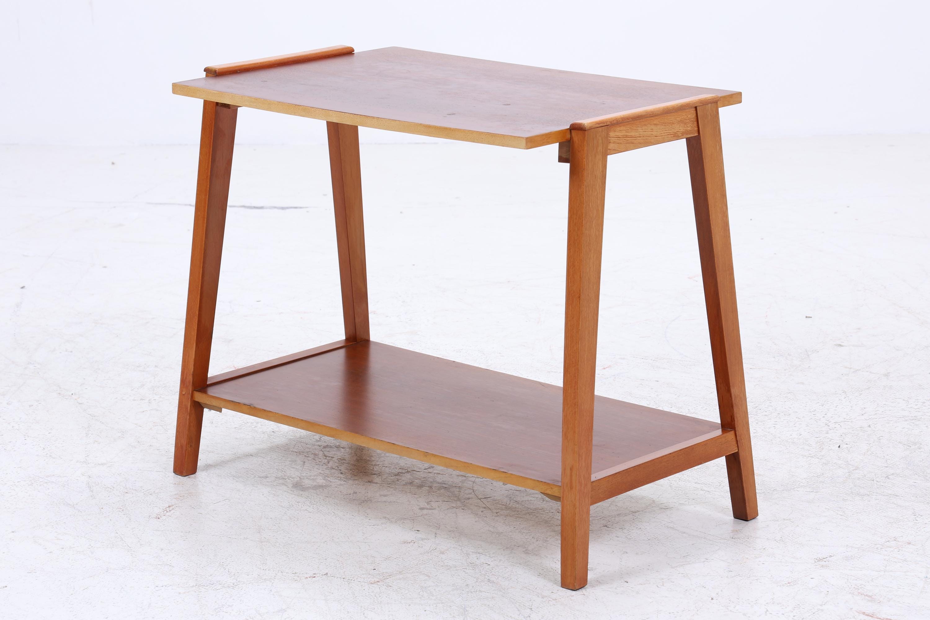 Vintage Teak Beistelltisch | Mid-Century Telefonisch 60er 70er Jahre
