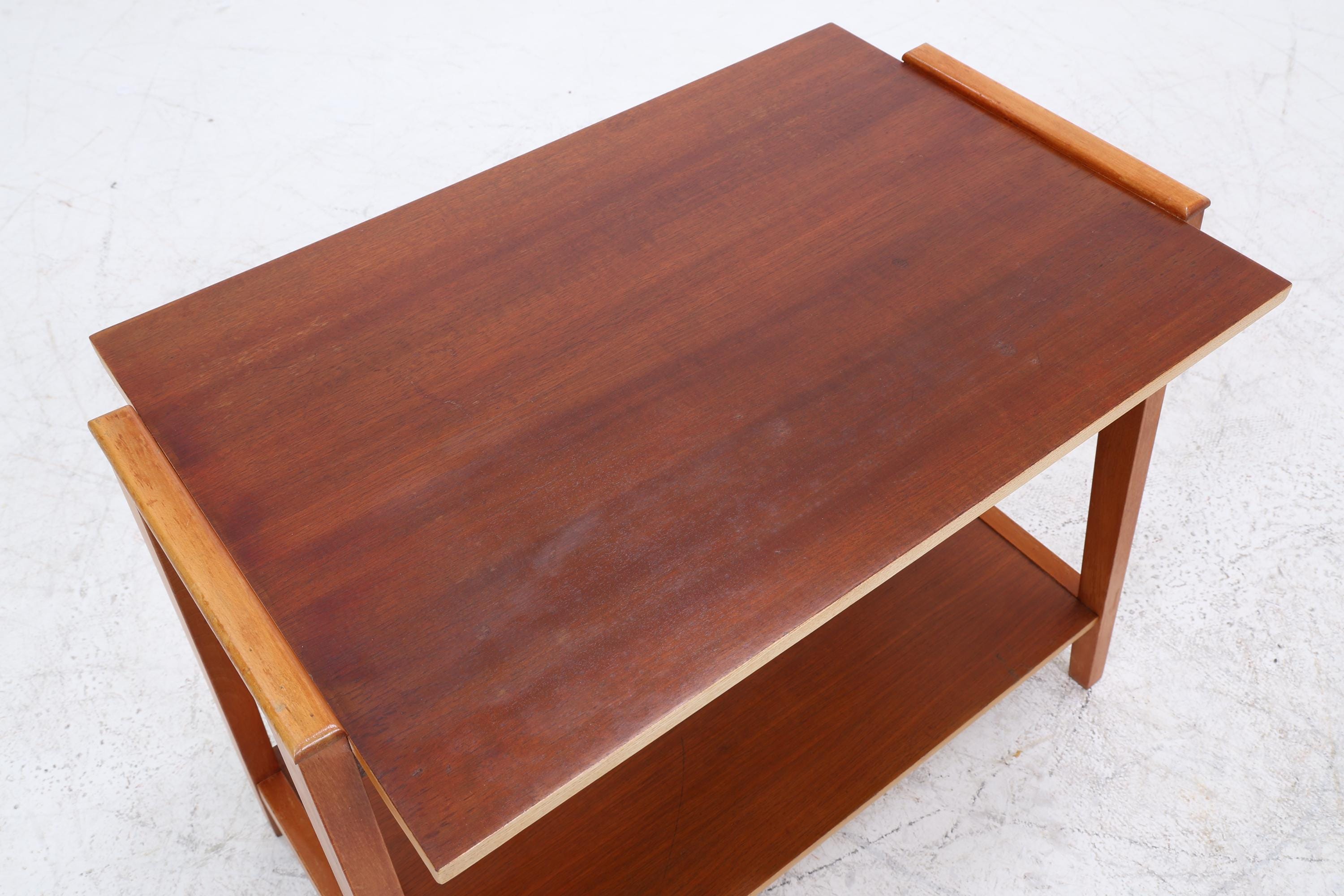 Vintage Teak Beistelltisch | Mid-Century Telefonisch 60er 70er Jahre