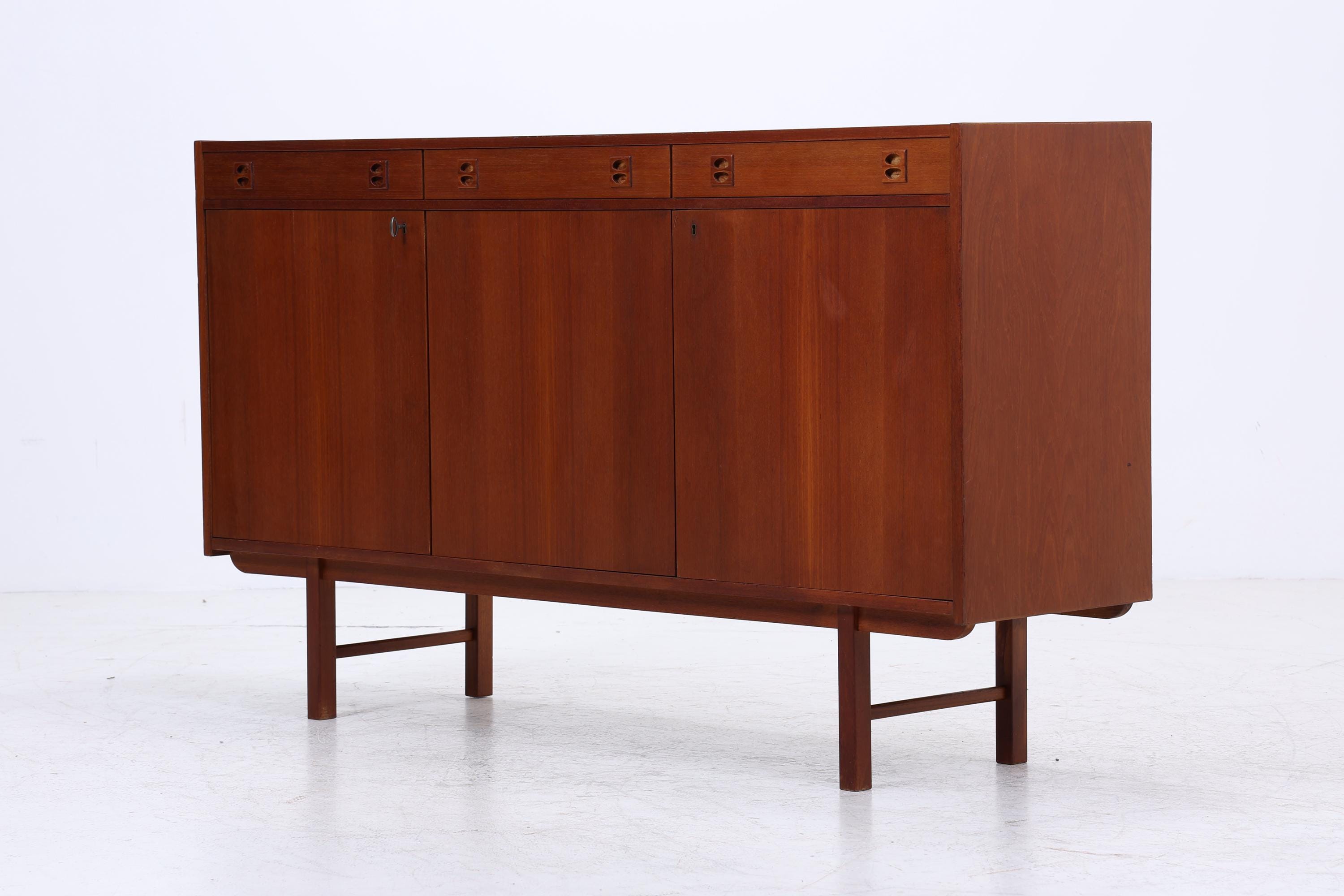 Vintage Teak Highboard 60er Jahre | Mid Century Sideboard Schrank Holz Aufbewahrung