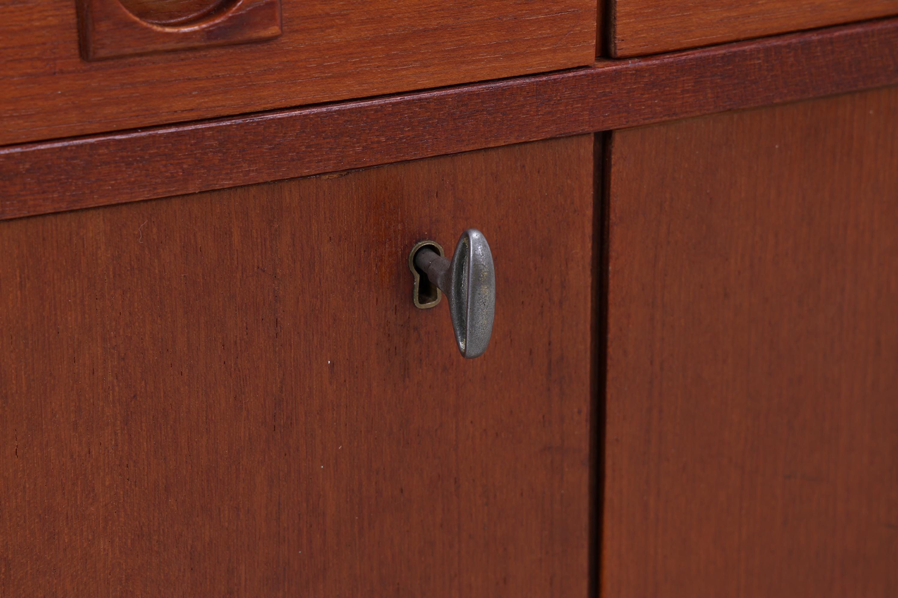 Vintage Teak Highboard 60er Jahre | Mid Century Sideboard Schrank Holz Aufbewahrung