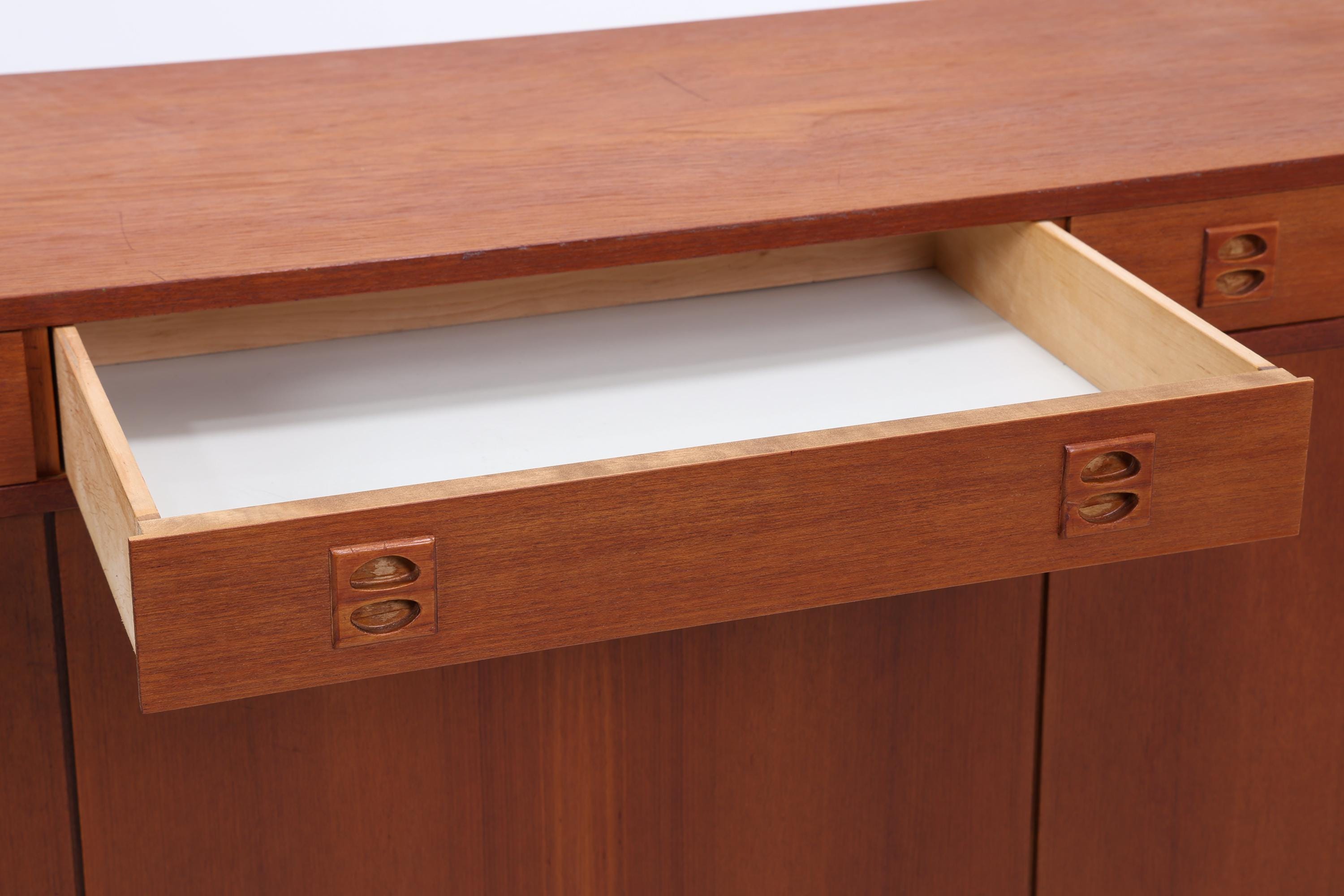 Vintage Teak Highboard 60er Jahre | Mid Century Sideboard Schrank Holz Aufbewahrung