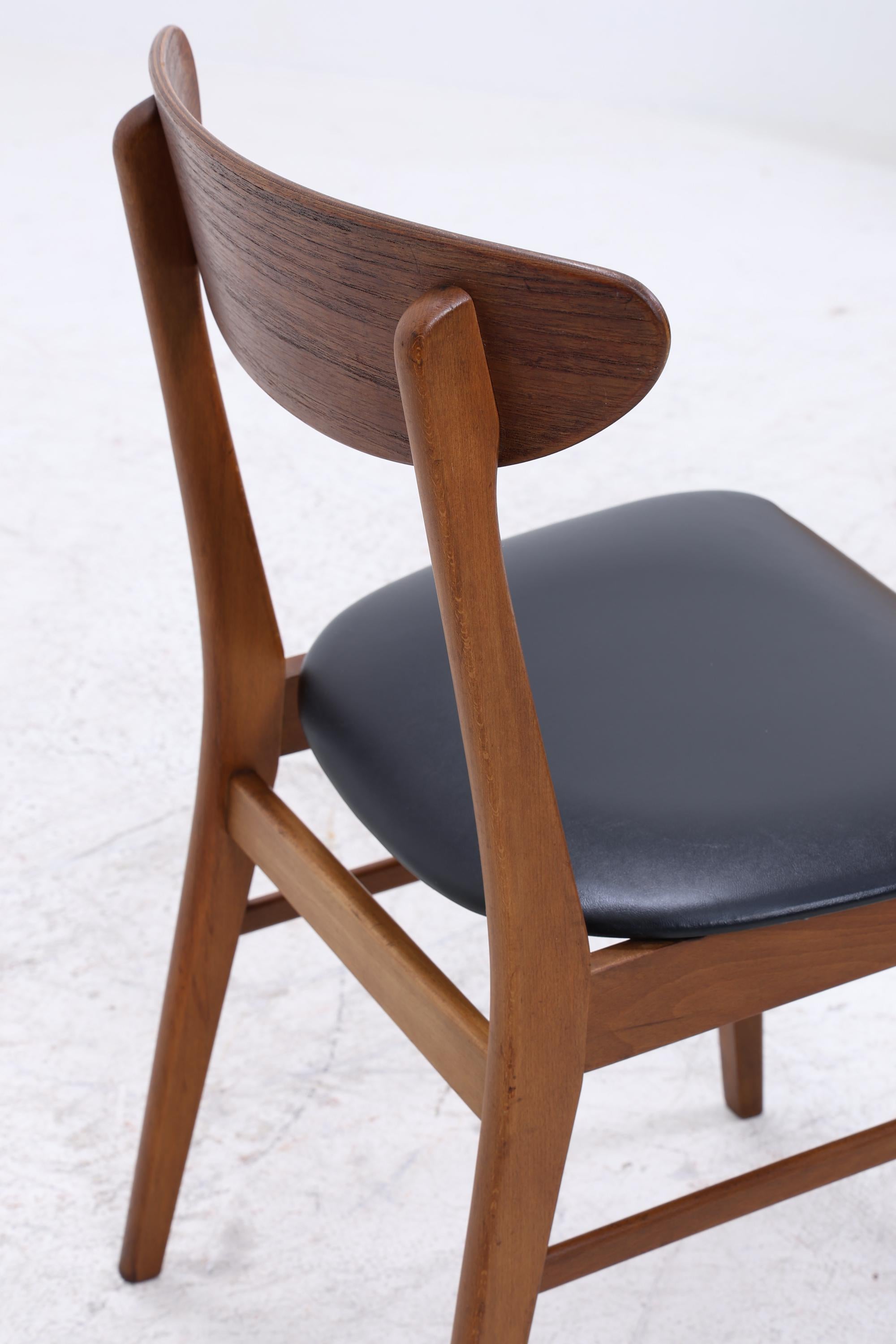 4er Set Teak Stühle von Farstrup Møbler | Mid Century Danish Design Leder Stuhl | Vintage Designer