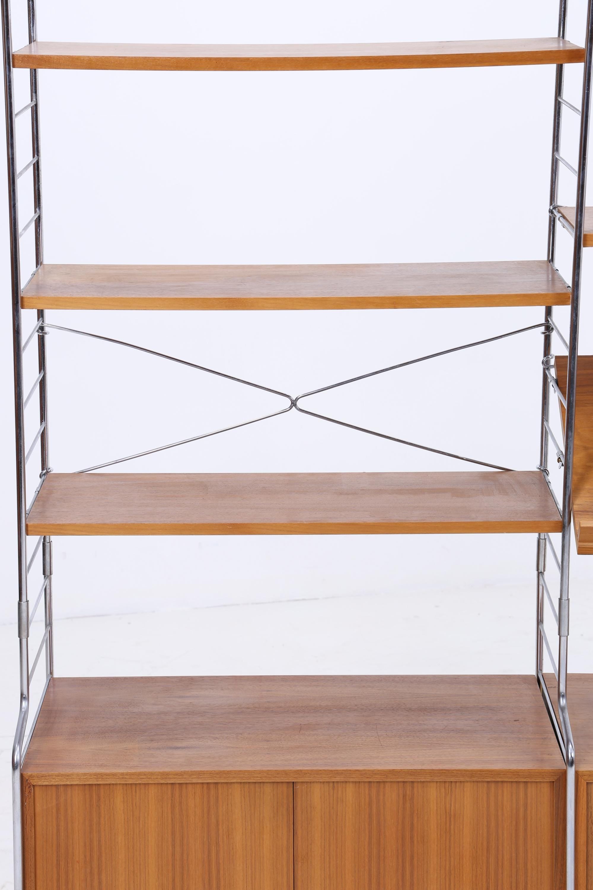 Vintage Teak Schrankwand WHB | Mid-Century Modular String Regalsystem