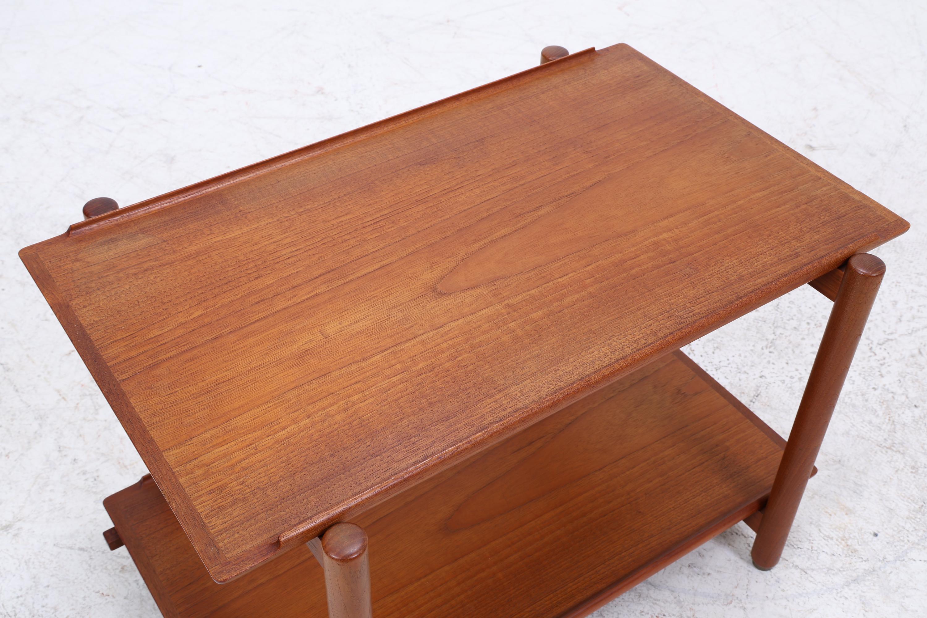 Vintage Teak Servierwagen von Poul Hundevad | Mid Century Danish Barwagen