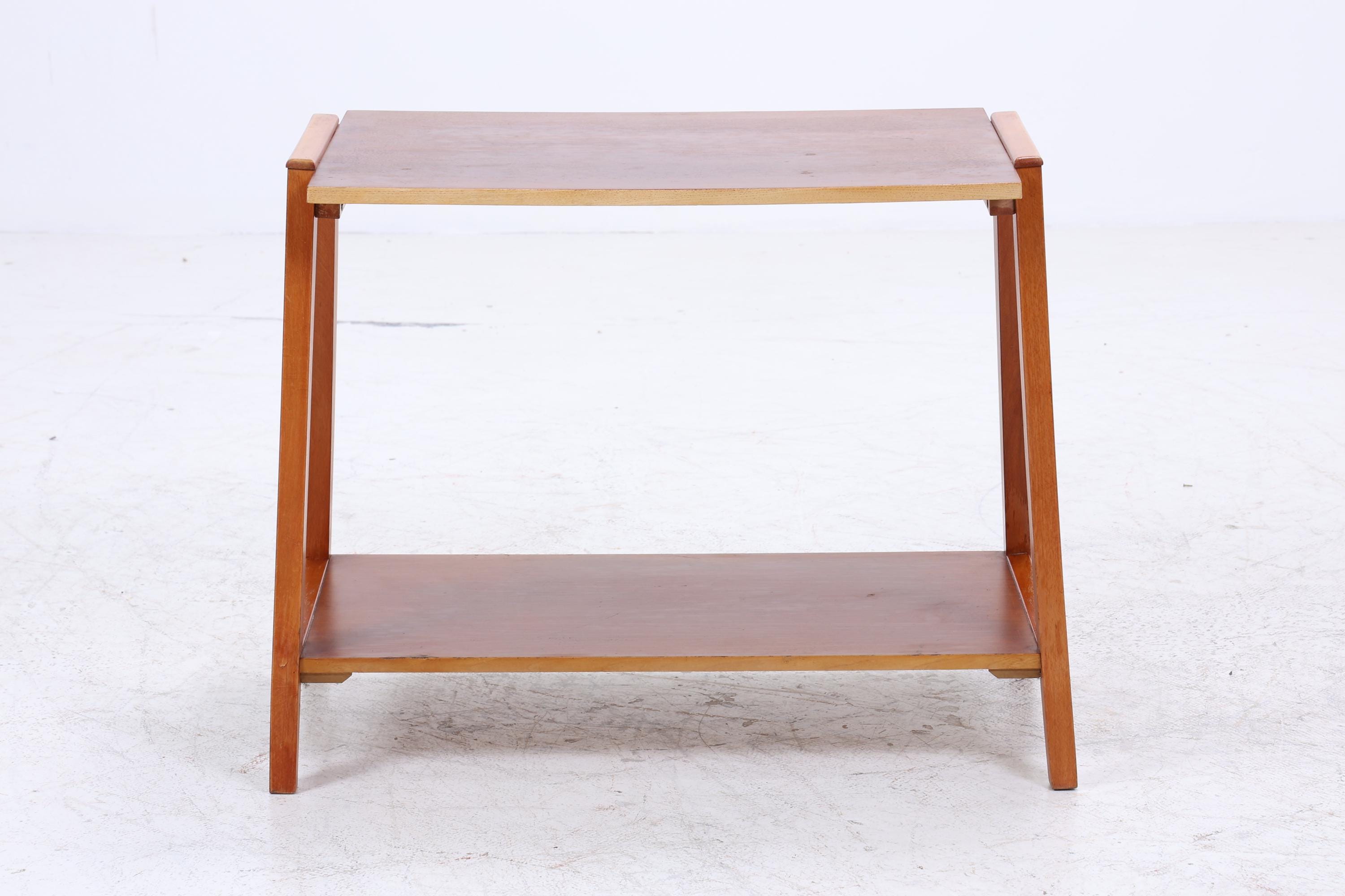 Vintage Teak Beistelltisch | Mid-Century Telefonisch 60er 70er Jahre