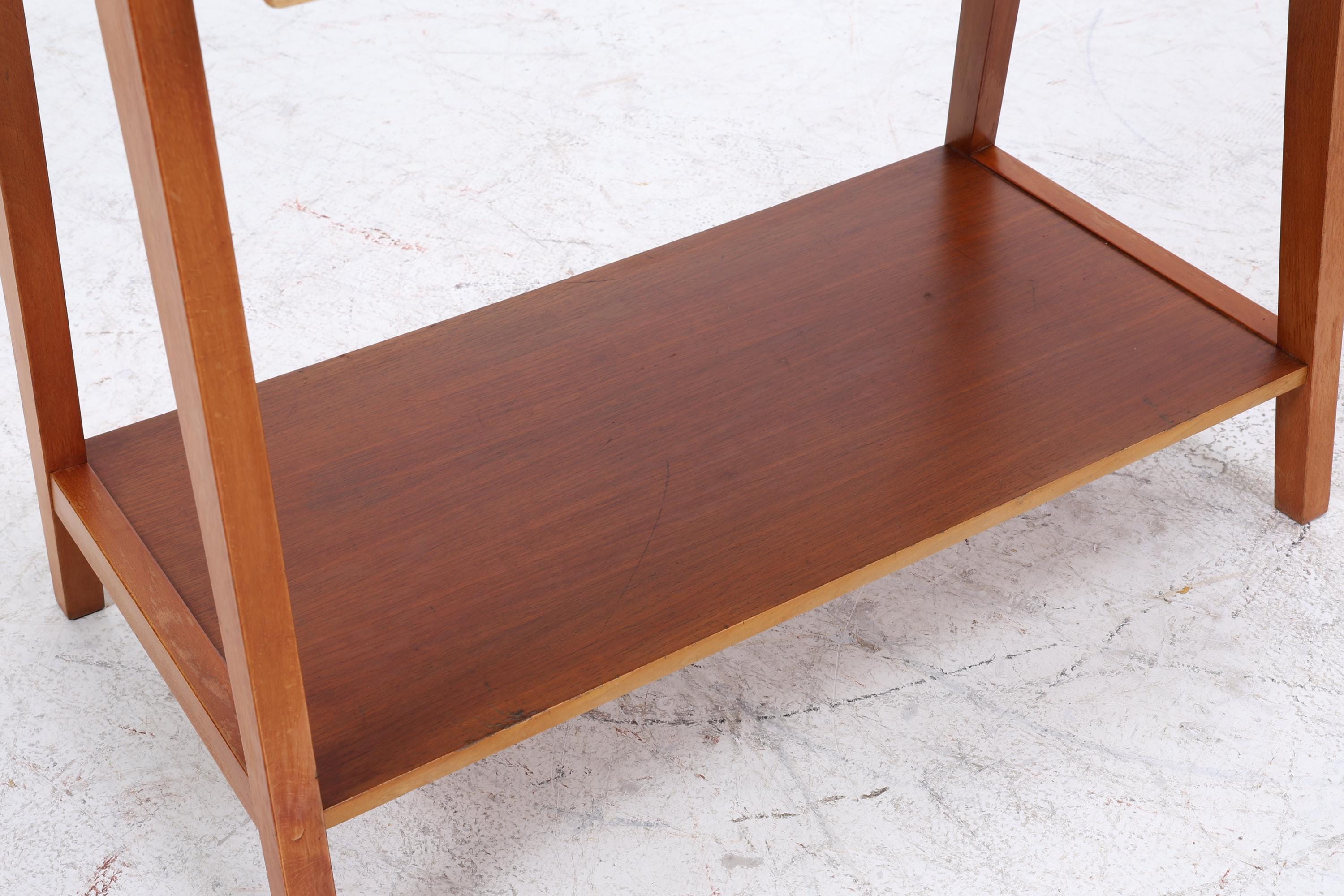 Vintage Teak Beistelltisch | Mid-Century Telefonisch 60er 70er Jahre