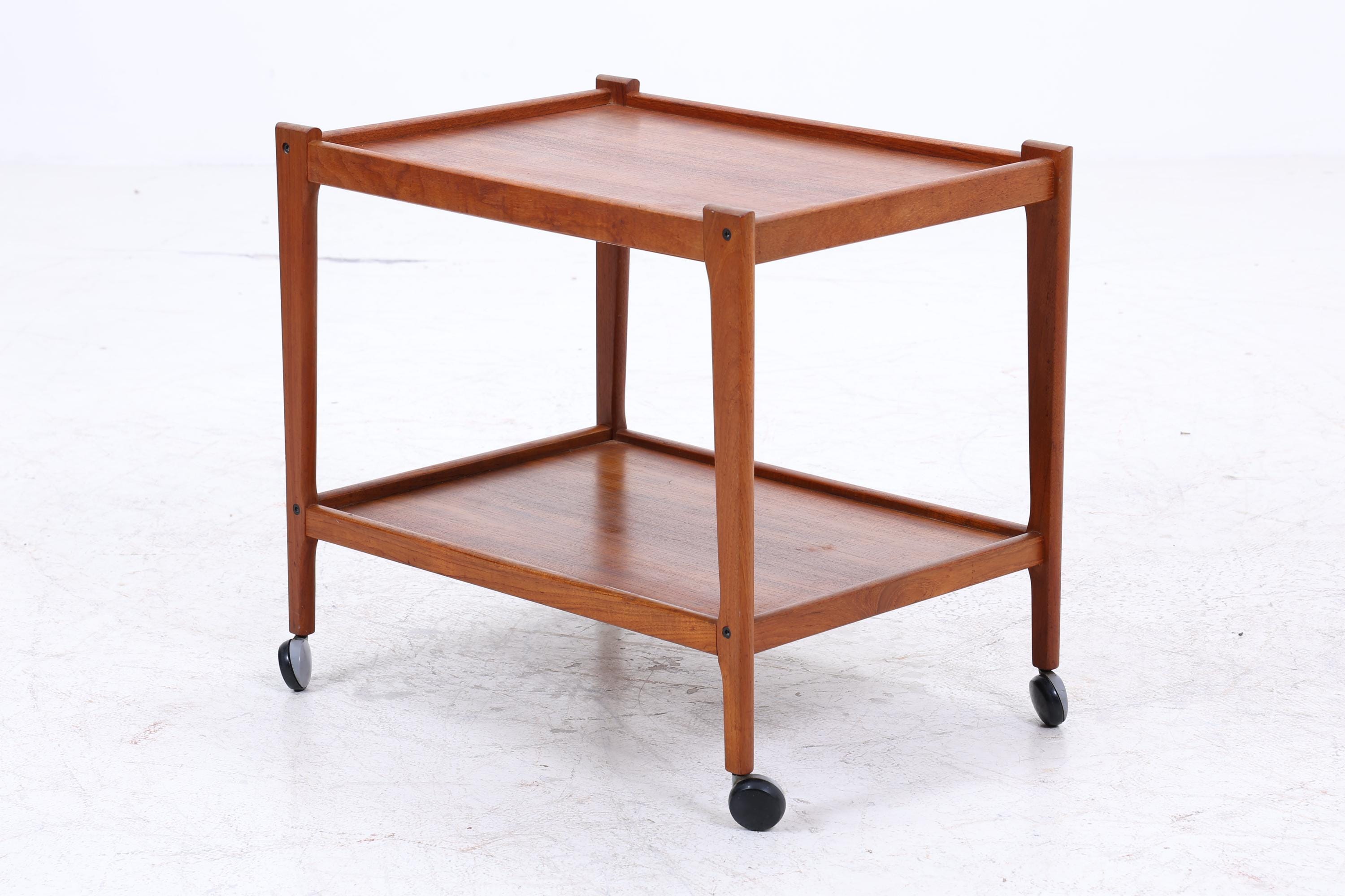 Vintage Teak Servierwagen | Mid-Century Barwagen Danish Modern