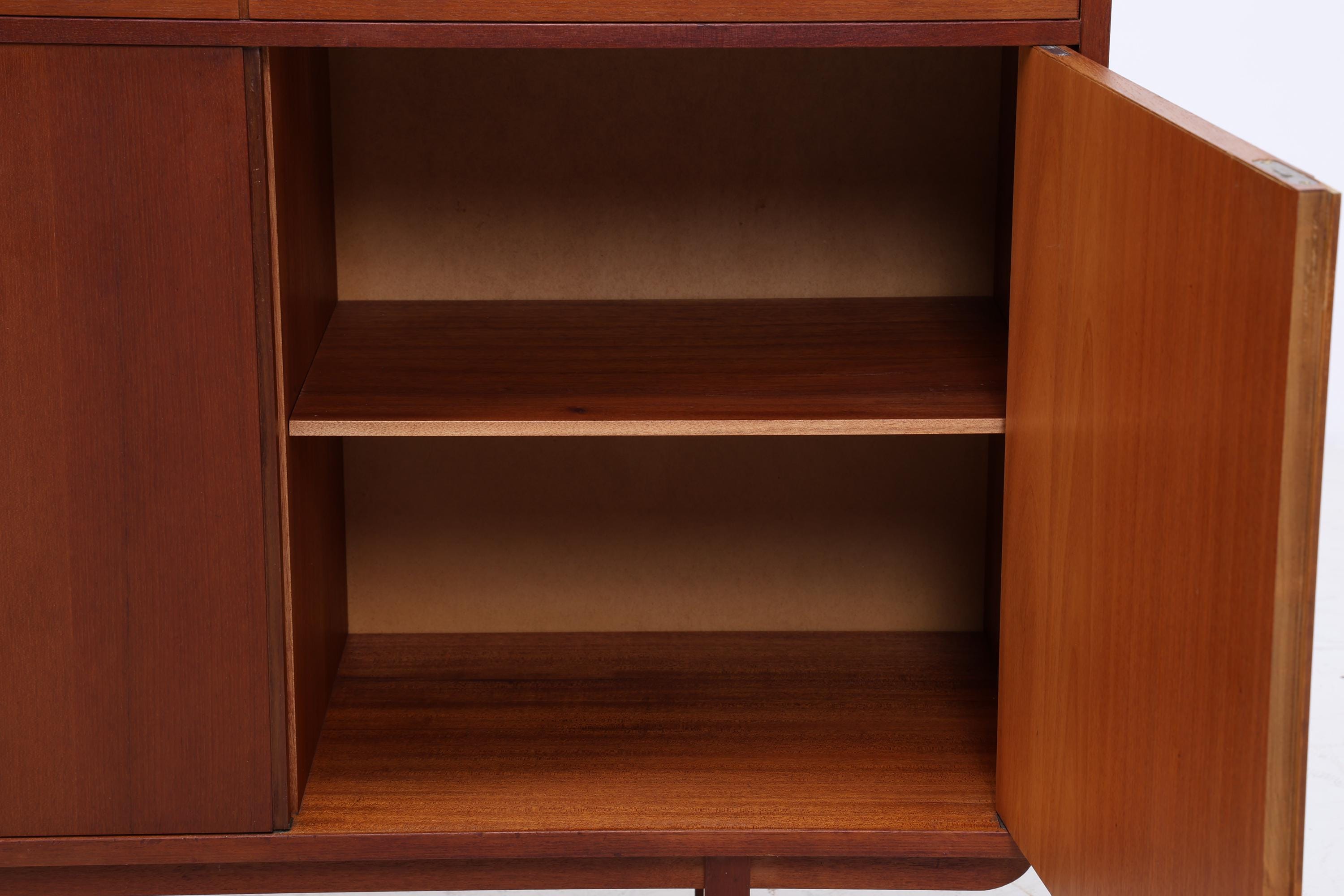 Vintage Teak Highboard 60er Jahre | Mid Century Sideboard Schrank Holz Aufbewahrung