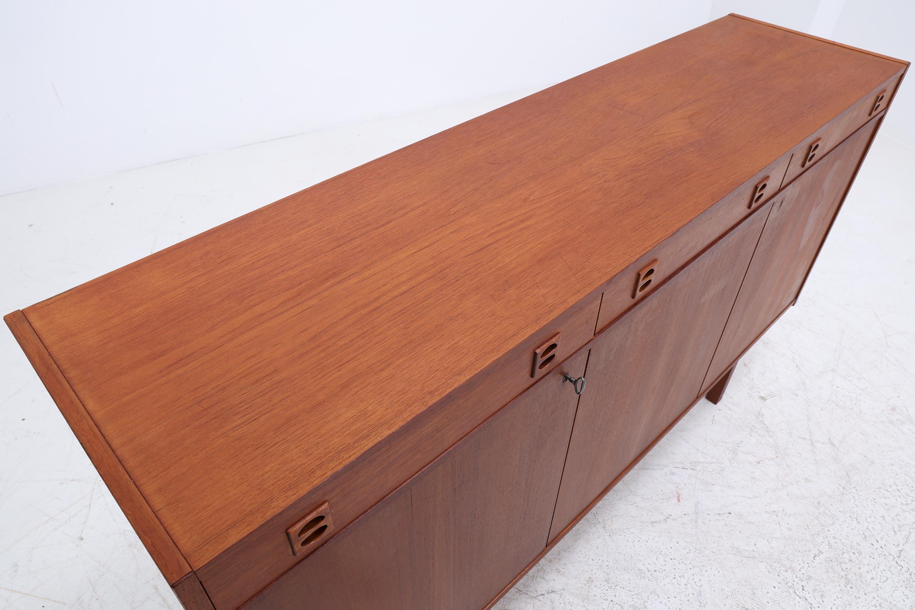 Vintage Teak Highboard 60er Jahre | Mid Century Sideboard Schrank Holz Aufbewahrung