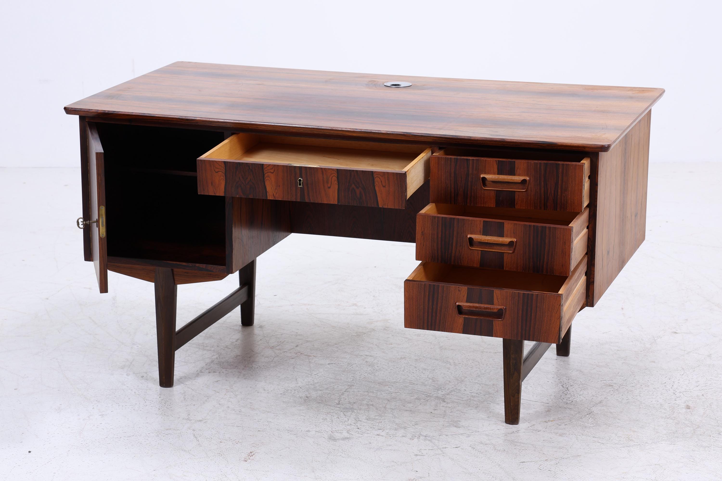 Vintage Palisander Schreibtisch 60er Jahre | Mid Century Danish Modern Desk