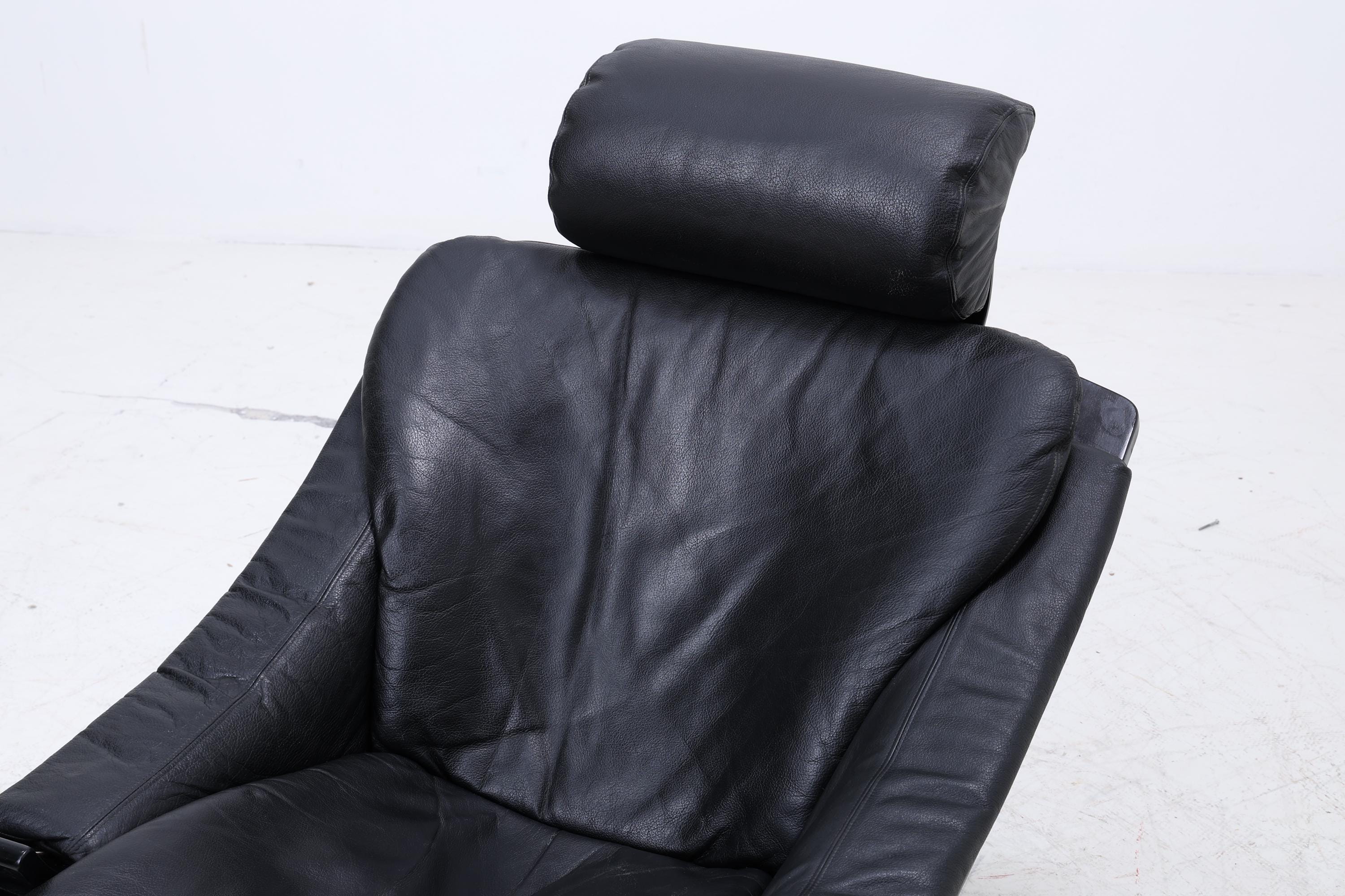Åke Fribytter Kroken Ledersessel für Nelo | Mid Century Scandinavian Design 1970er
