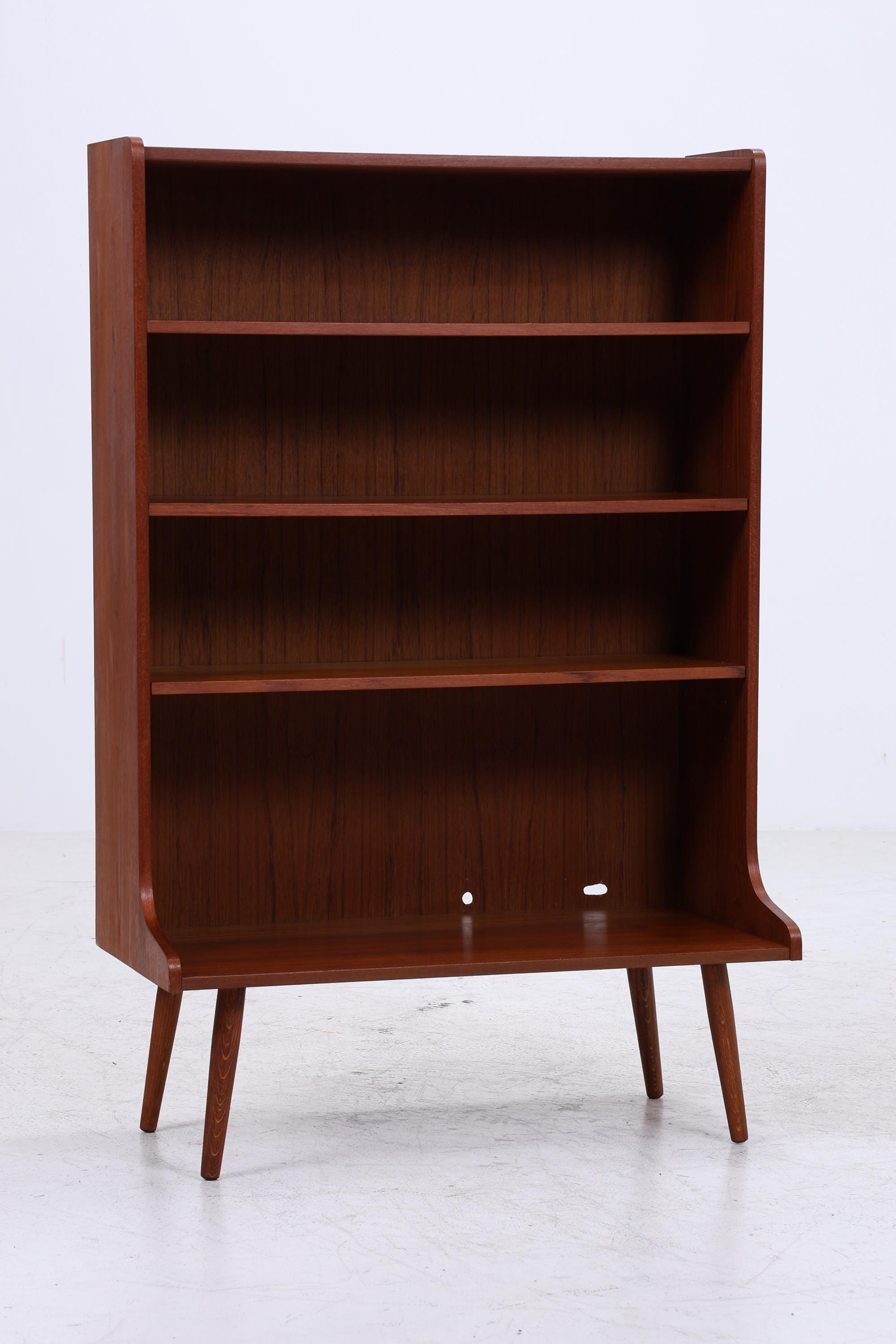 Vintage Teak Bücherregal | Mid Century Regal | 60er Retro Holz Aufbewahrung