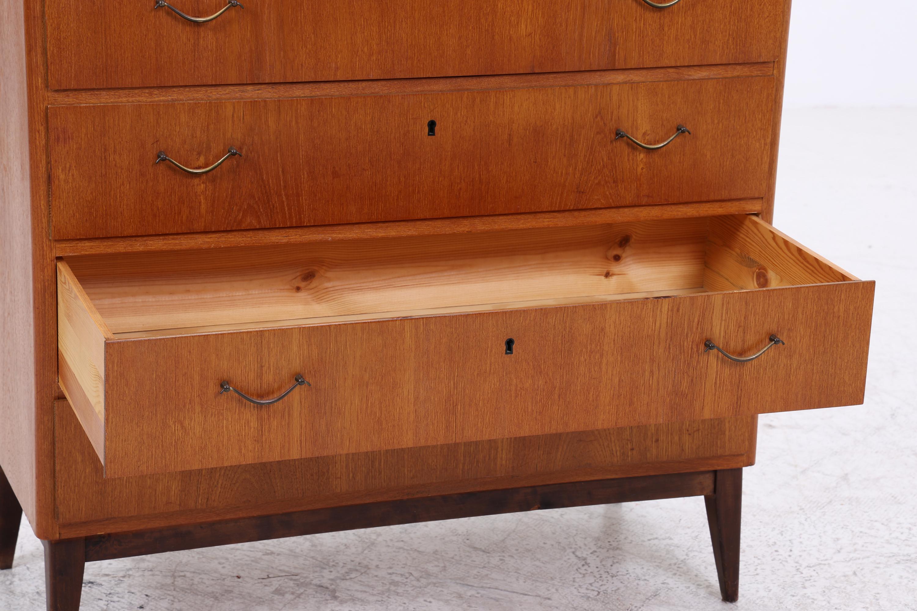 Vintage Teak Kommode | Mid Century Schubladen Schrank Holz Aufbewahrung 60er 70er