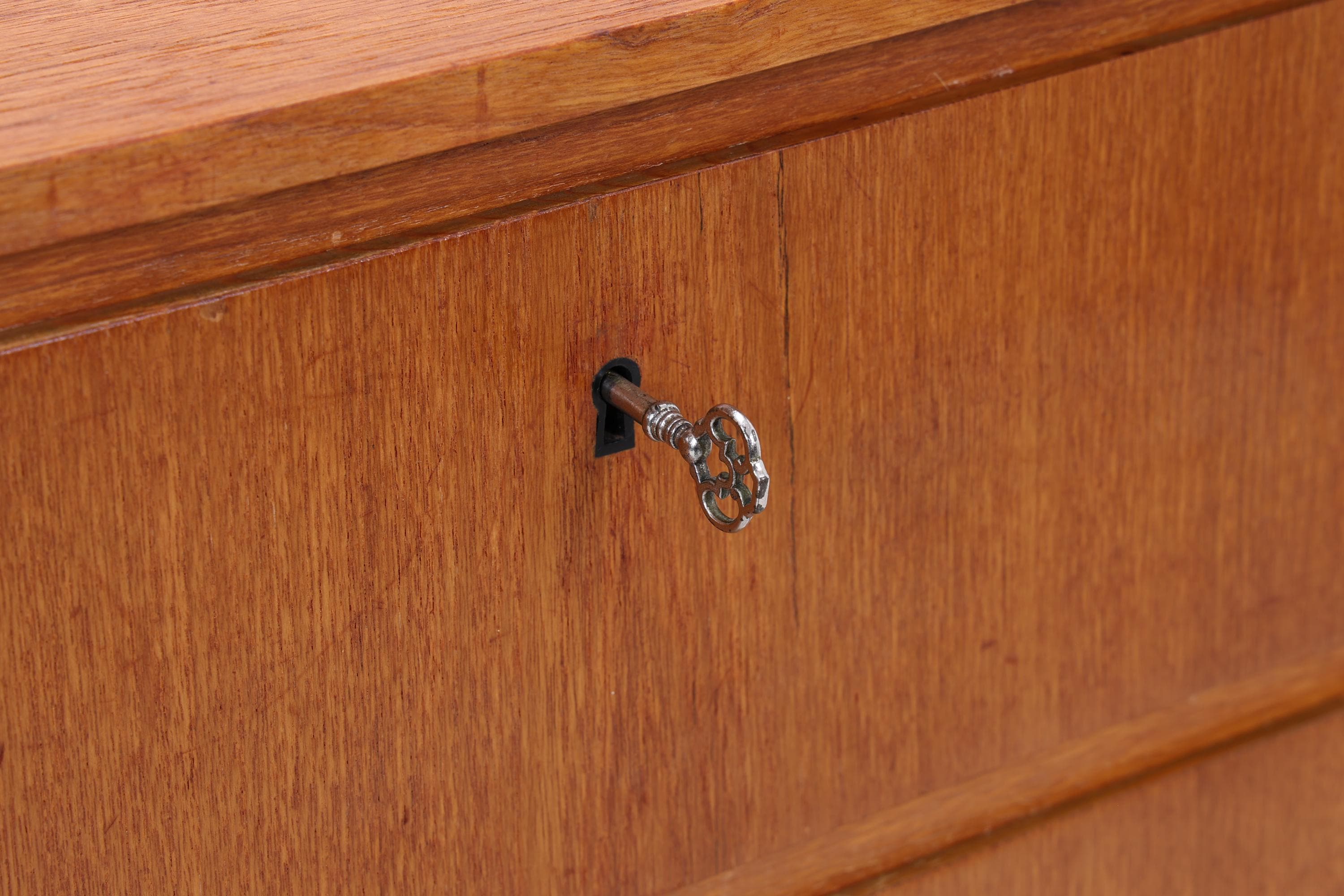 Vintage Teak Kommode | Mid Century Schubladen Schrank Holz Aufbewahrung 60er 70er