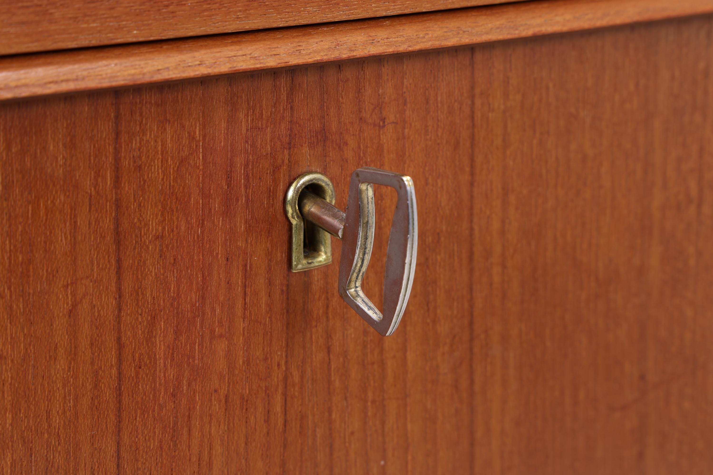 Vintage Teak Kommode | Mid Century Tallboy Schubladen Schrank Holz Aufbewahrung 60er 70er