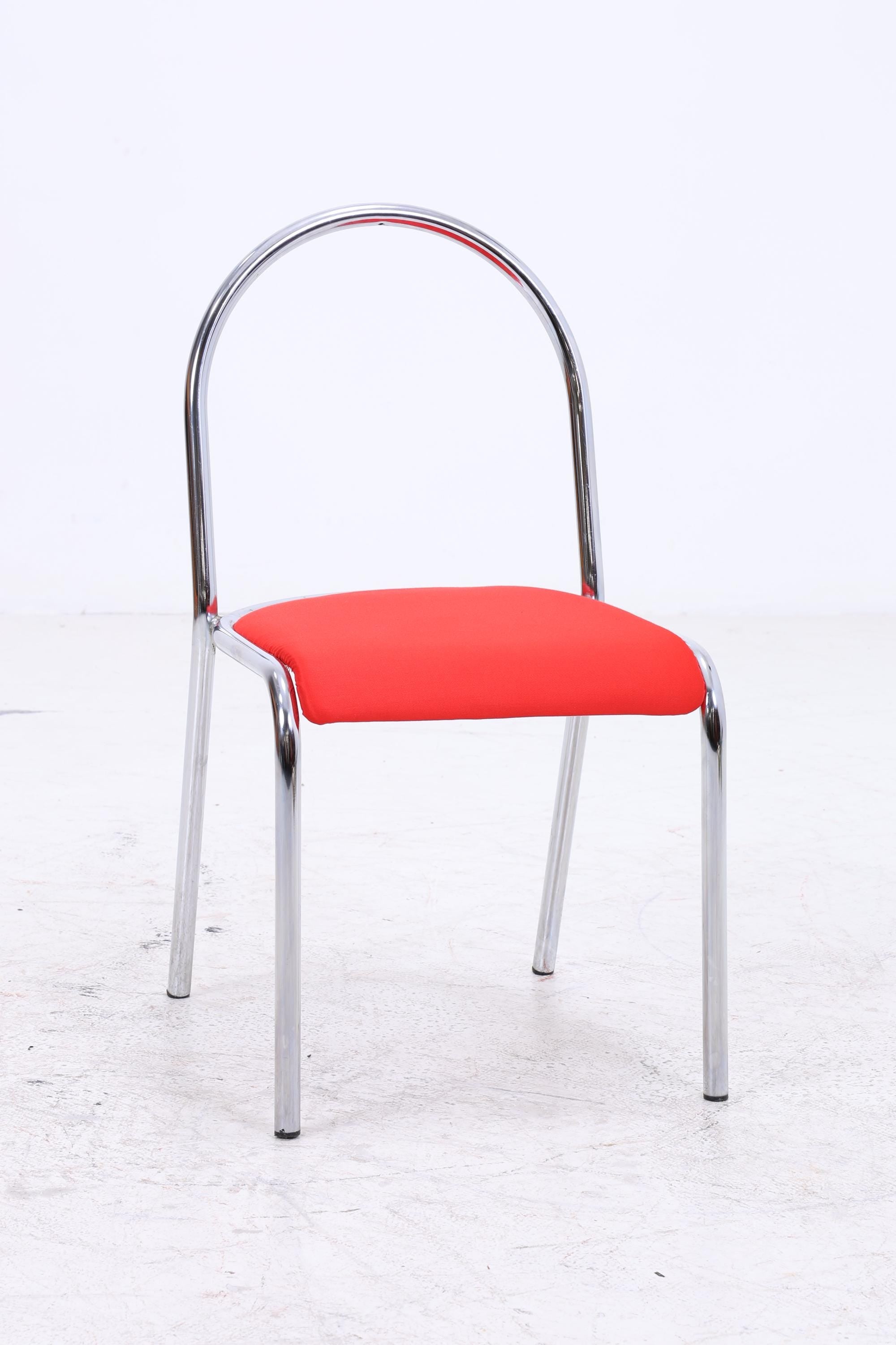 2er Set Chrom Stühle | Mid Century Designklassiker | Vintage Stuhl | Retro Stuhl