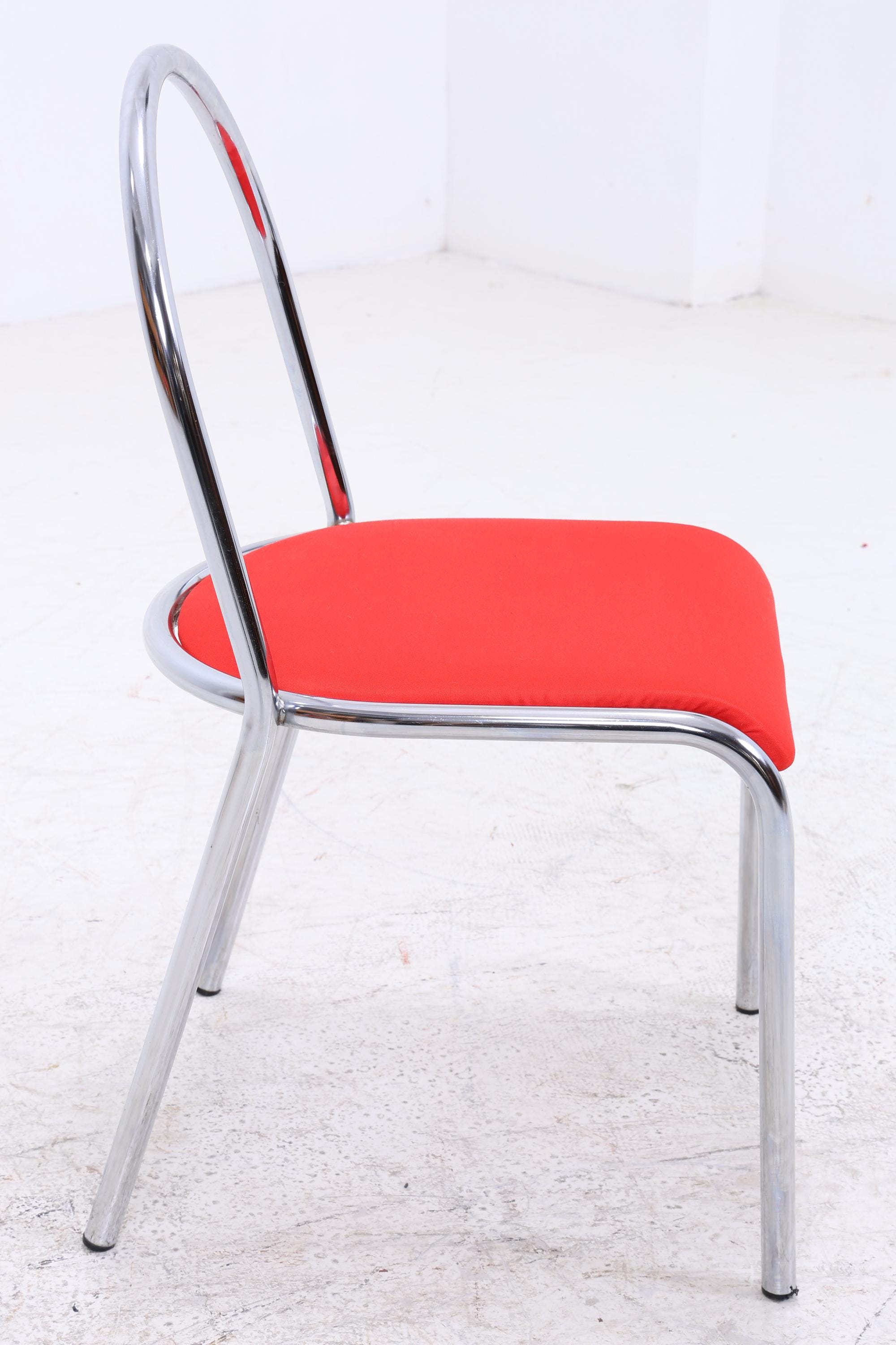 2er Set Chrom Stühle | Mid Century Designklassiker | Vintage Stuhl | Retro Stuhl