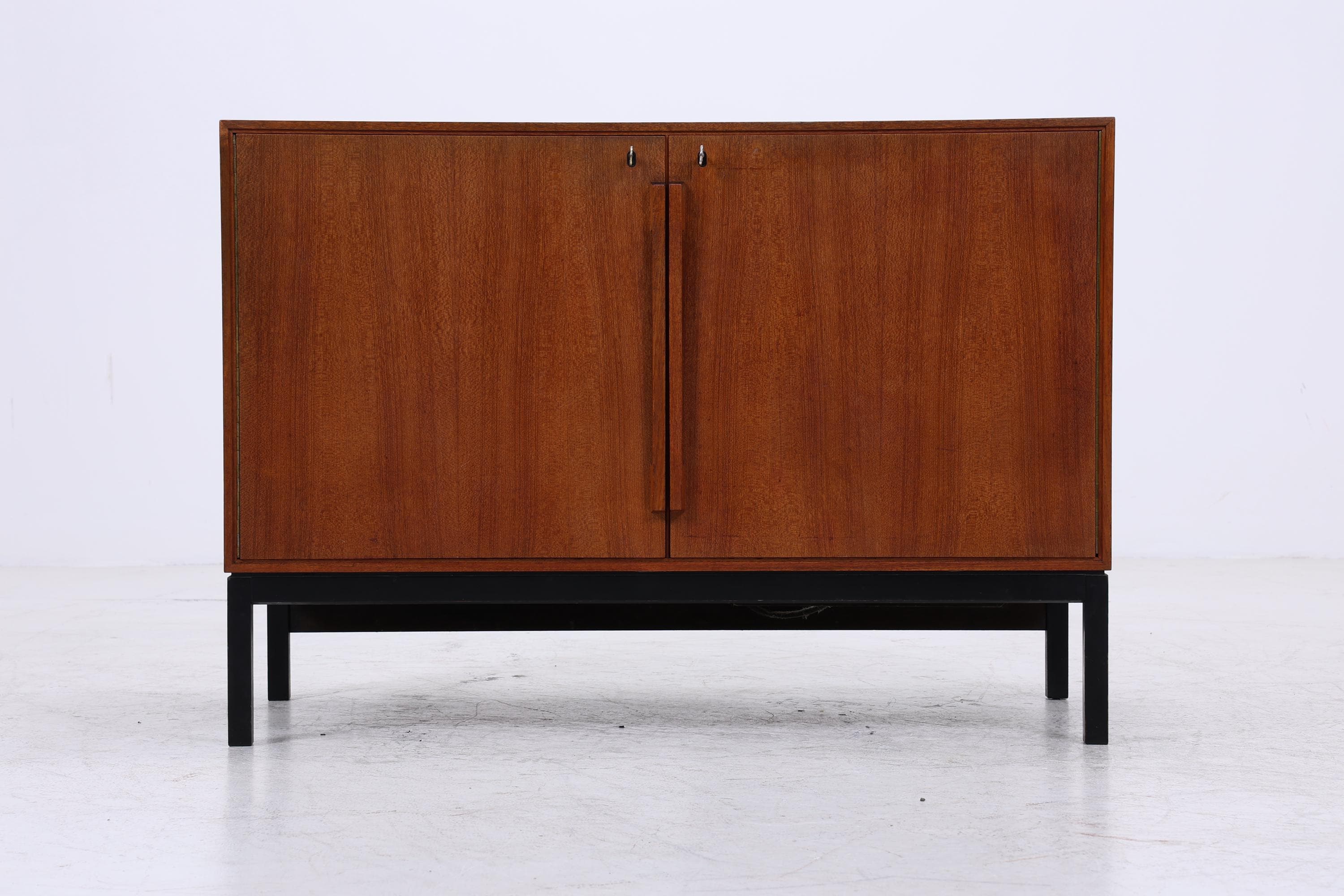 Vintage Teak Barschrank von Bernadotte & Björn für Atlas Silkeborg | Mid Century Minibar mit Kühlschrank