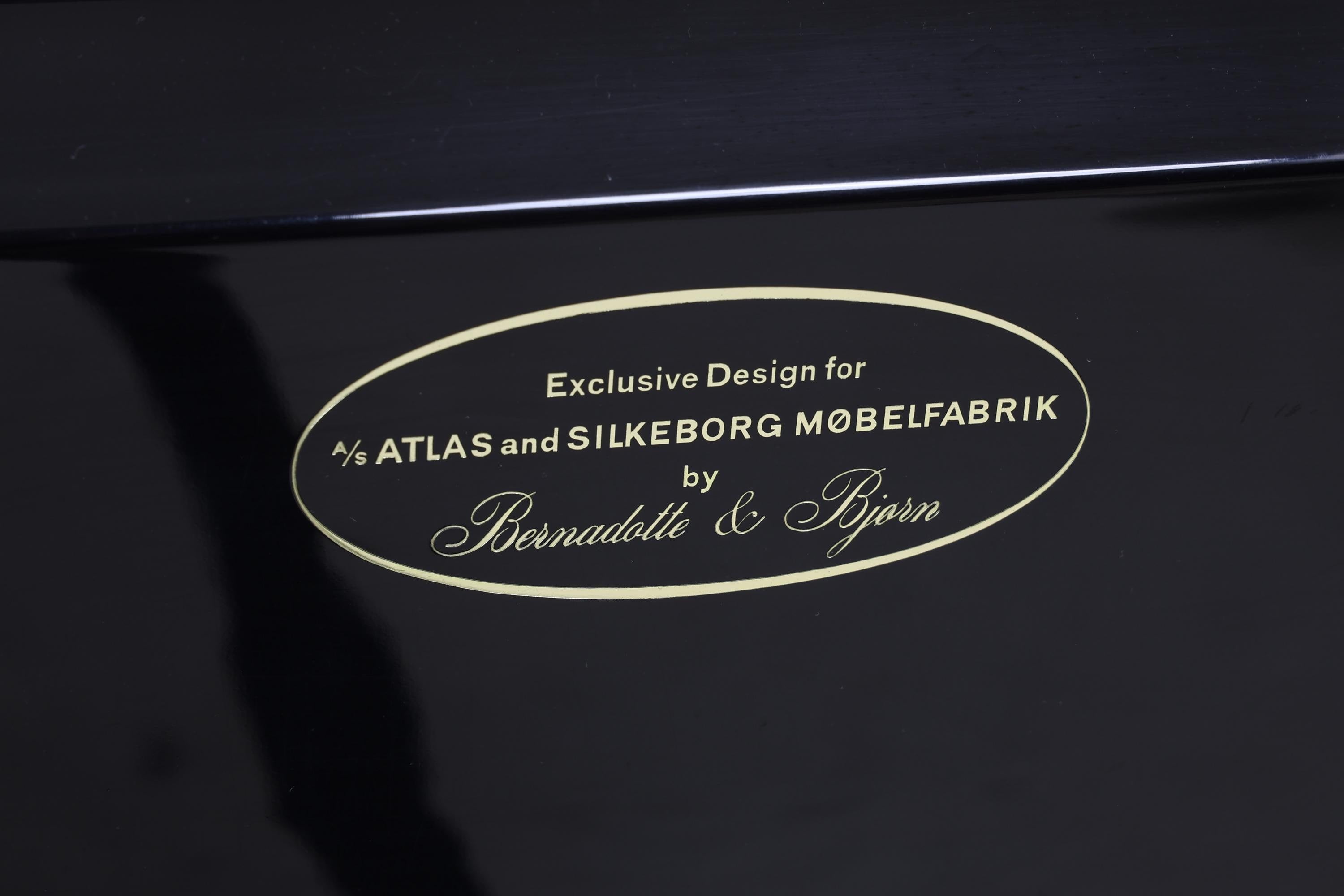 Vintage Teak Barschrank von Bernadotte & Björn für Atlas Silkeborg | Mid Century Minibar mit Kühlschrank