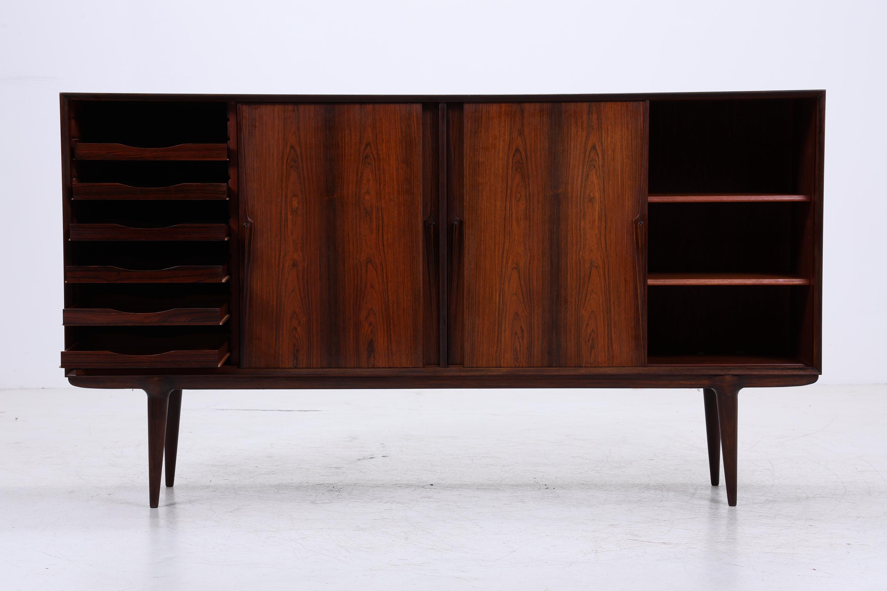 Vintage Palisander Highboard von Omann Jun | Mid Century Sideboard Schubladen Schrank Holz Aufbewahrung