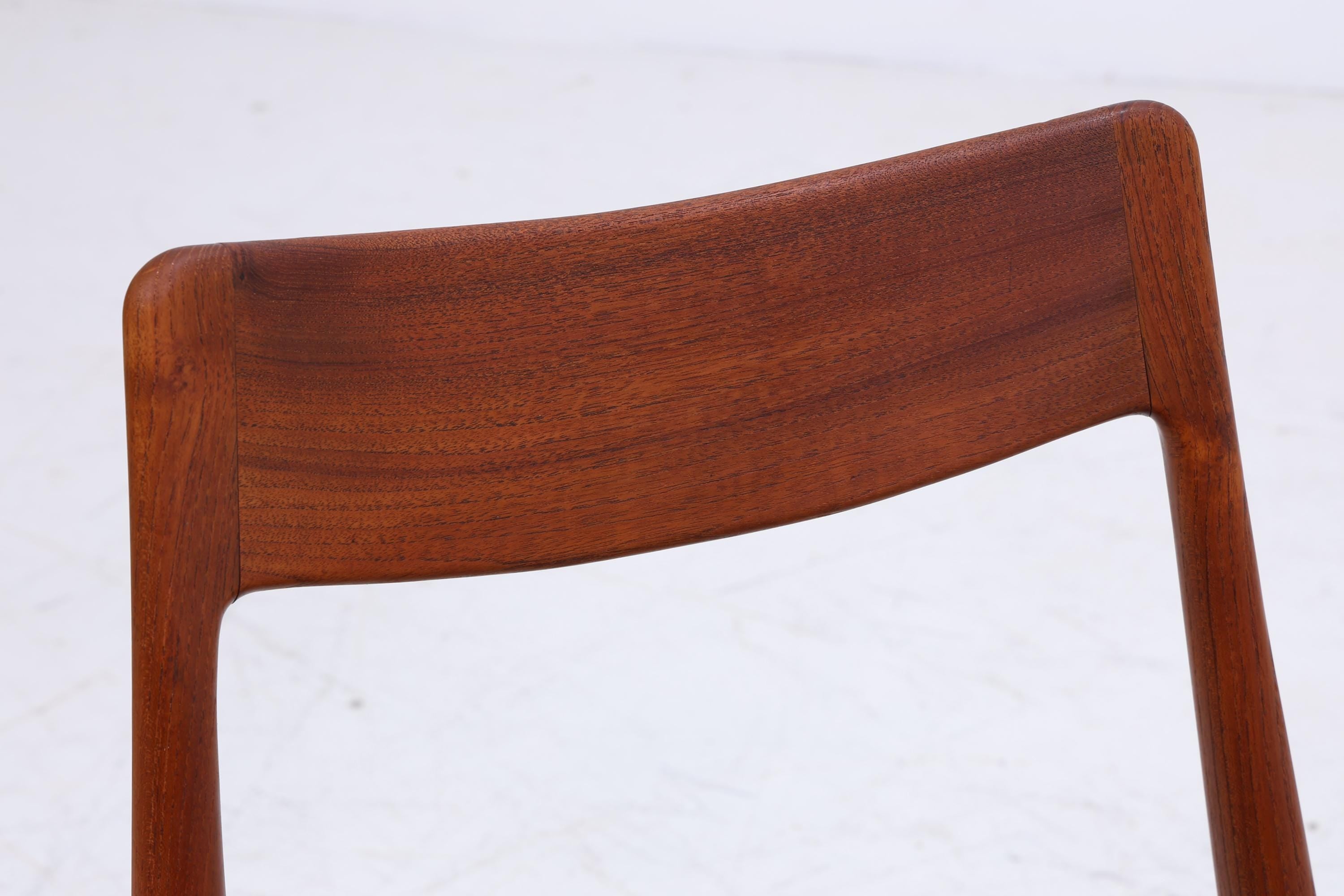 4er Set Modell 370 Boomerang Stühle aus Teak von Alfred Christensen für Slagelse | Mid Century Danish Design Stuhl