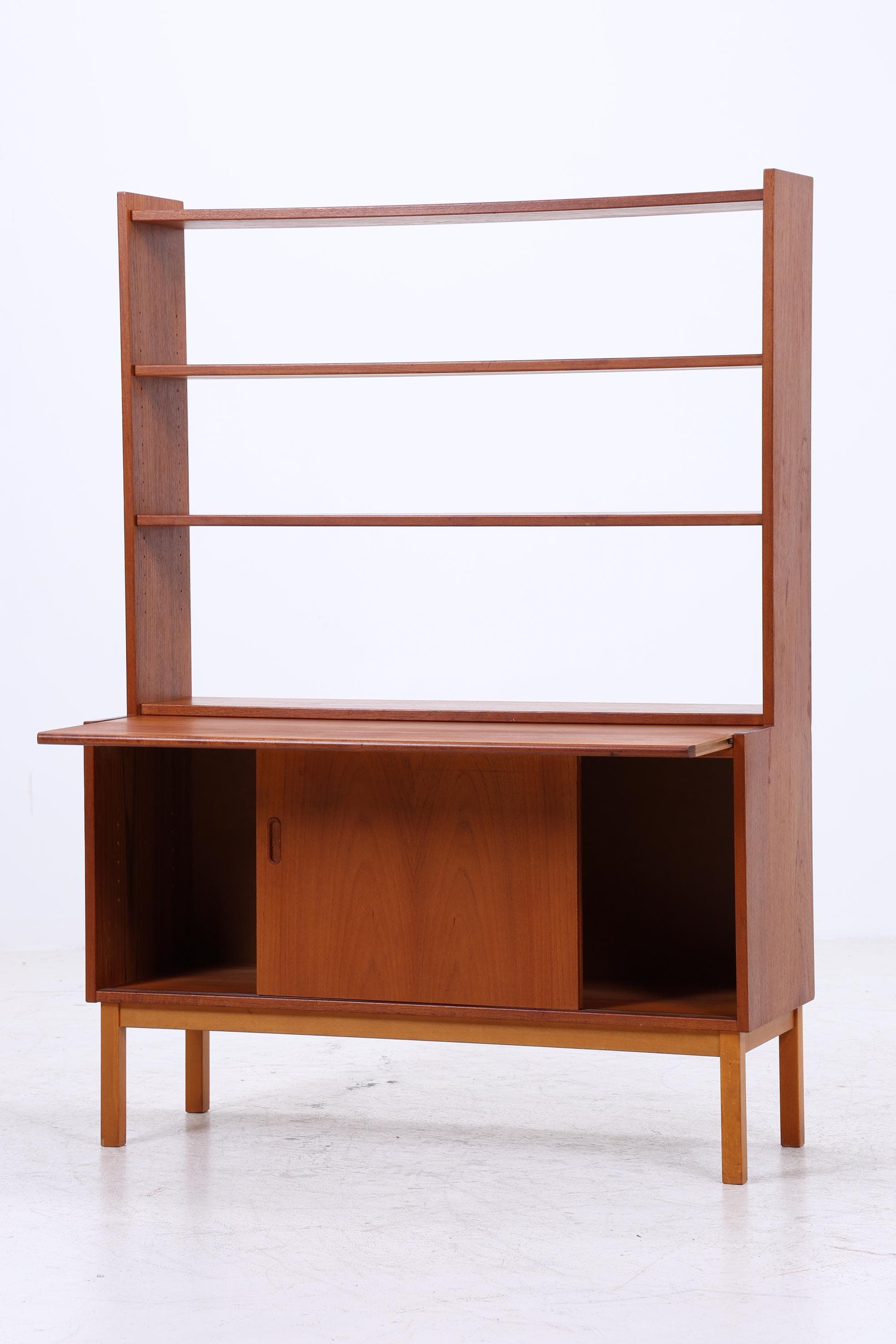 Vintage Teak Bücherregal | Mid Century Regal | 60er Retro Holz Aufbewahrung