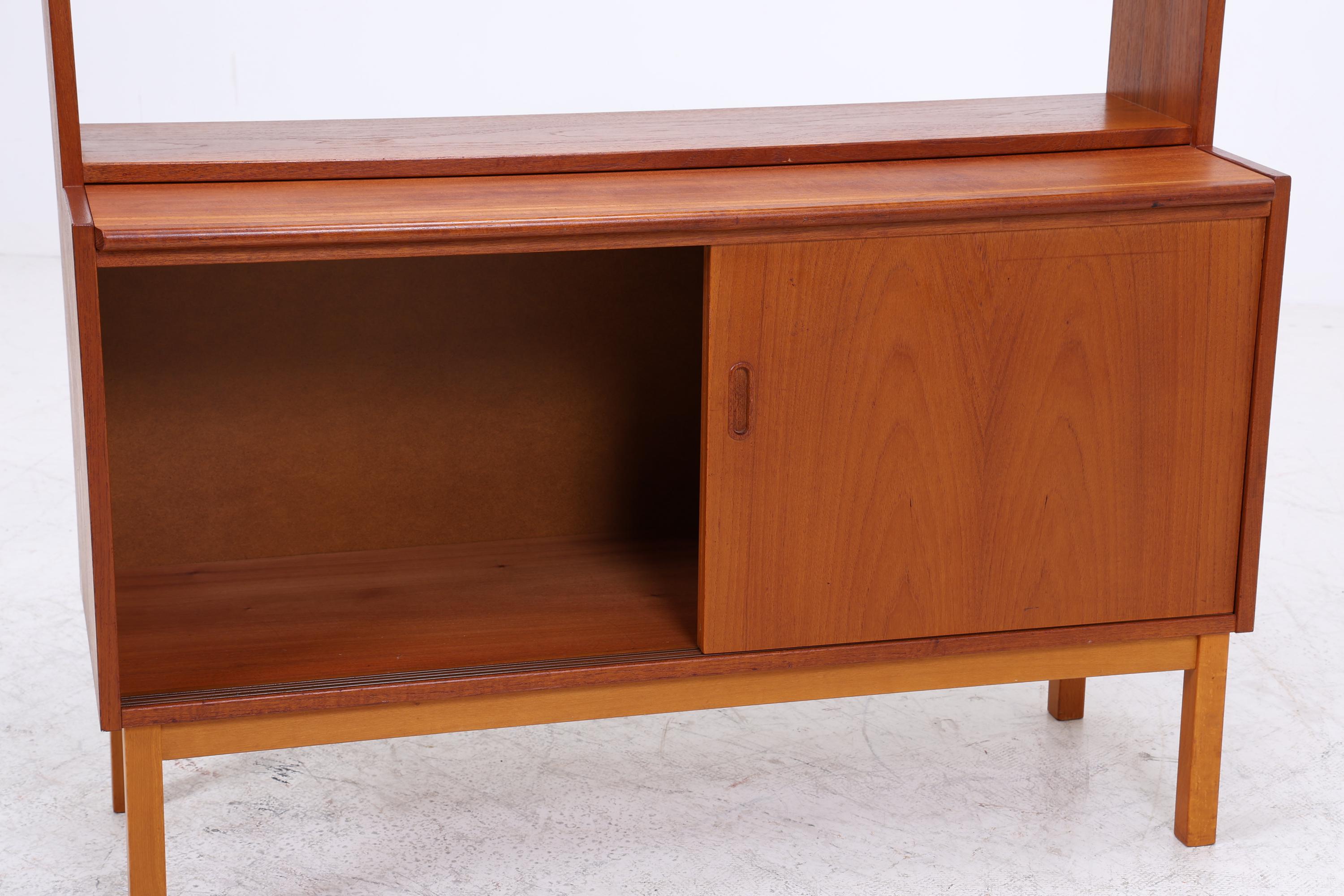 Vintage Teak Bücherregal | Mid Century Regal | 60er Retro Holz Aufbewahrung