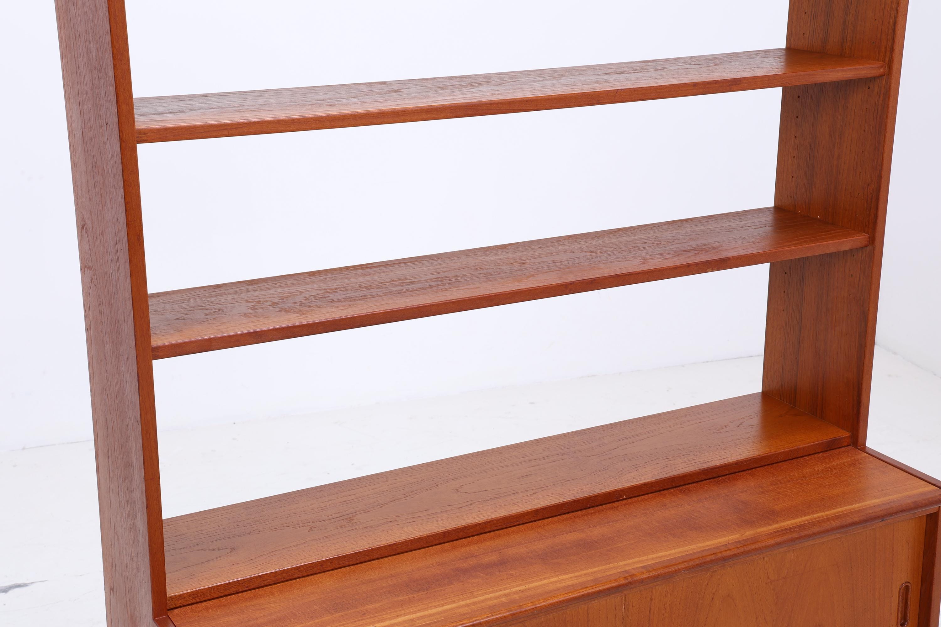 Vintage Teak Bücherregal | Mid Century Regal | 60er Retro Holz Aufbewahrung