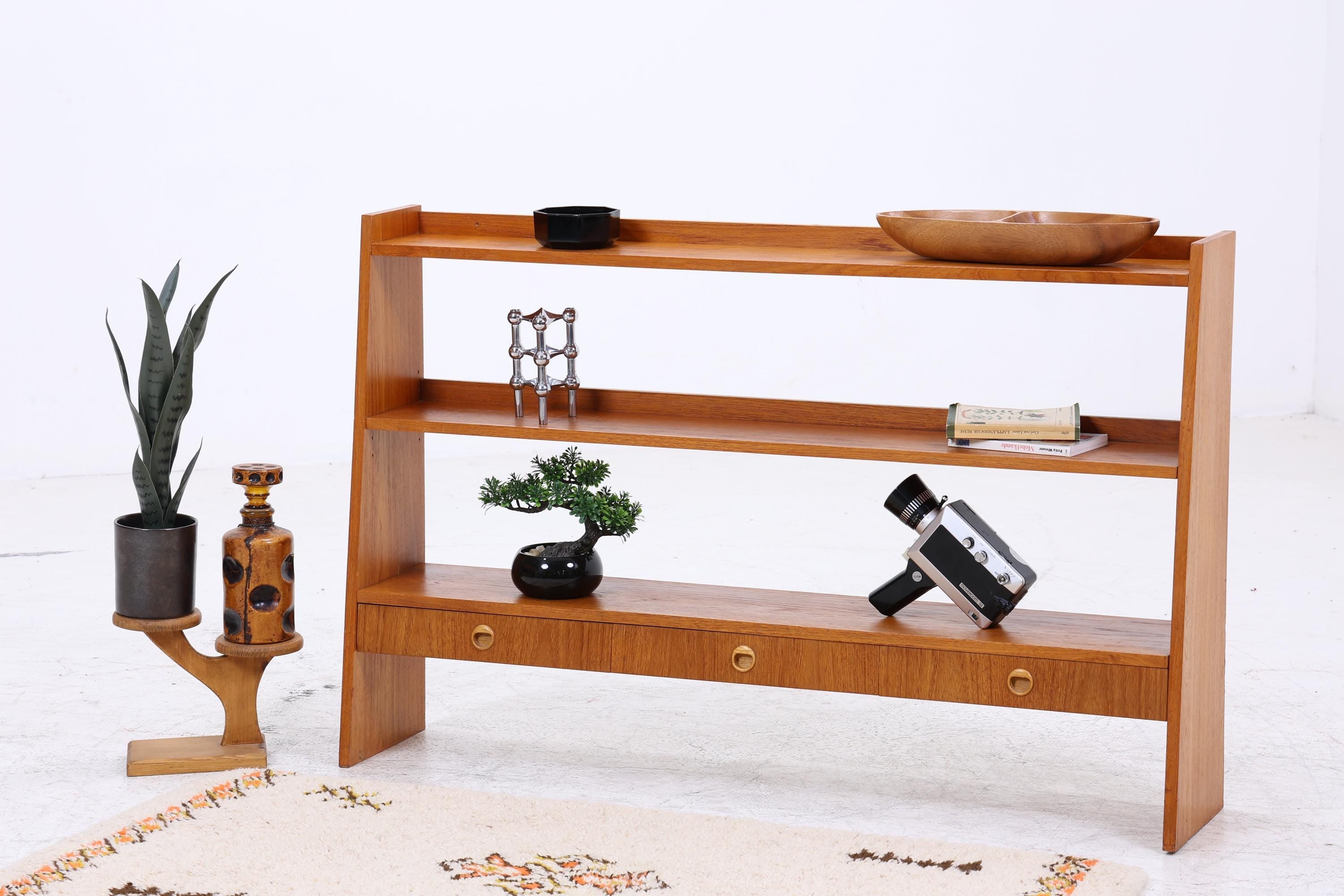 Vintage Teak Bücherregal | Mid Century Regal | Danish Design 60er