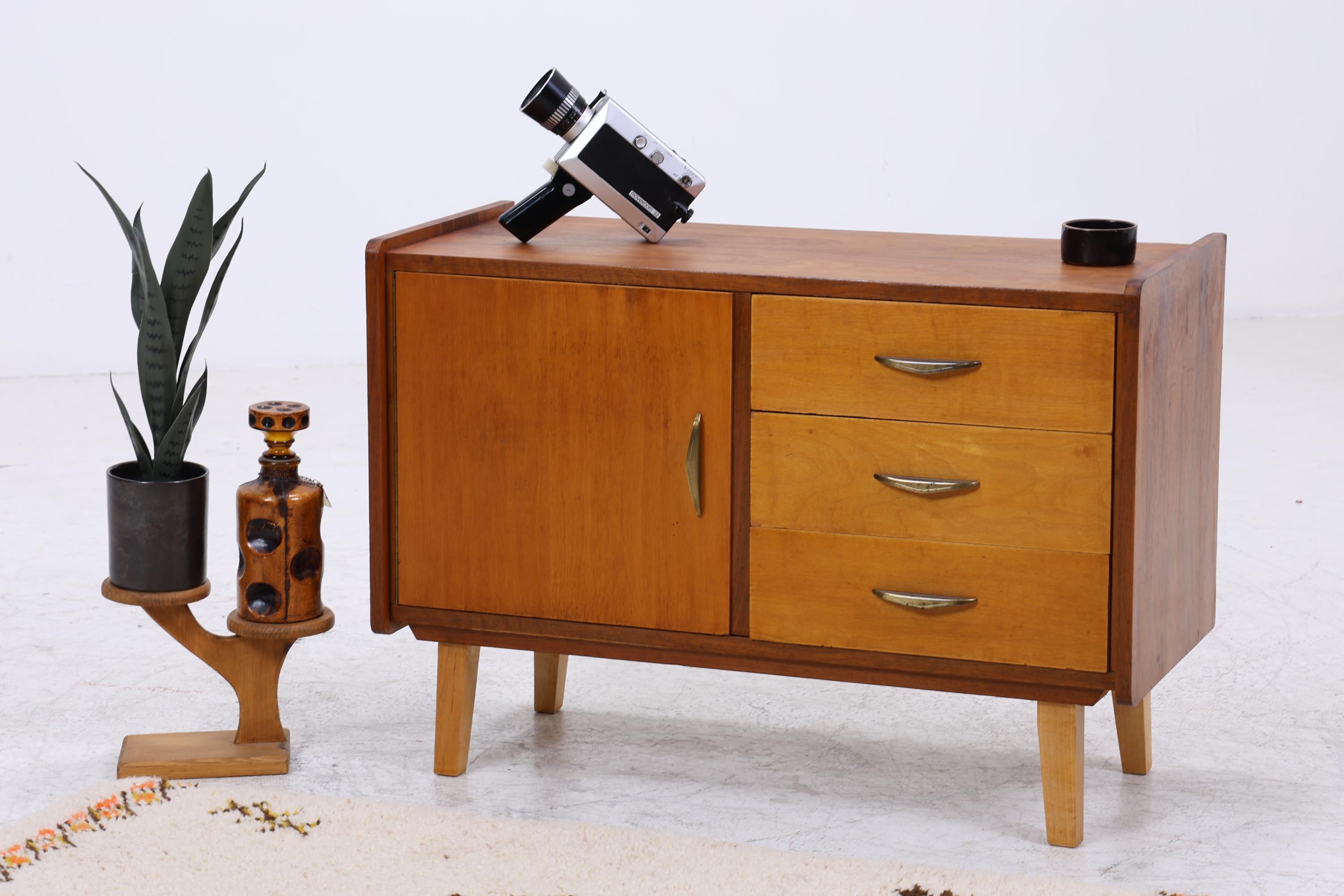 Wundervolle Vintage Kommode 60er | Mid Century Schrank | Retro Holz Aufbewahrung