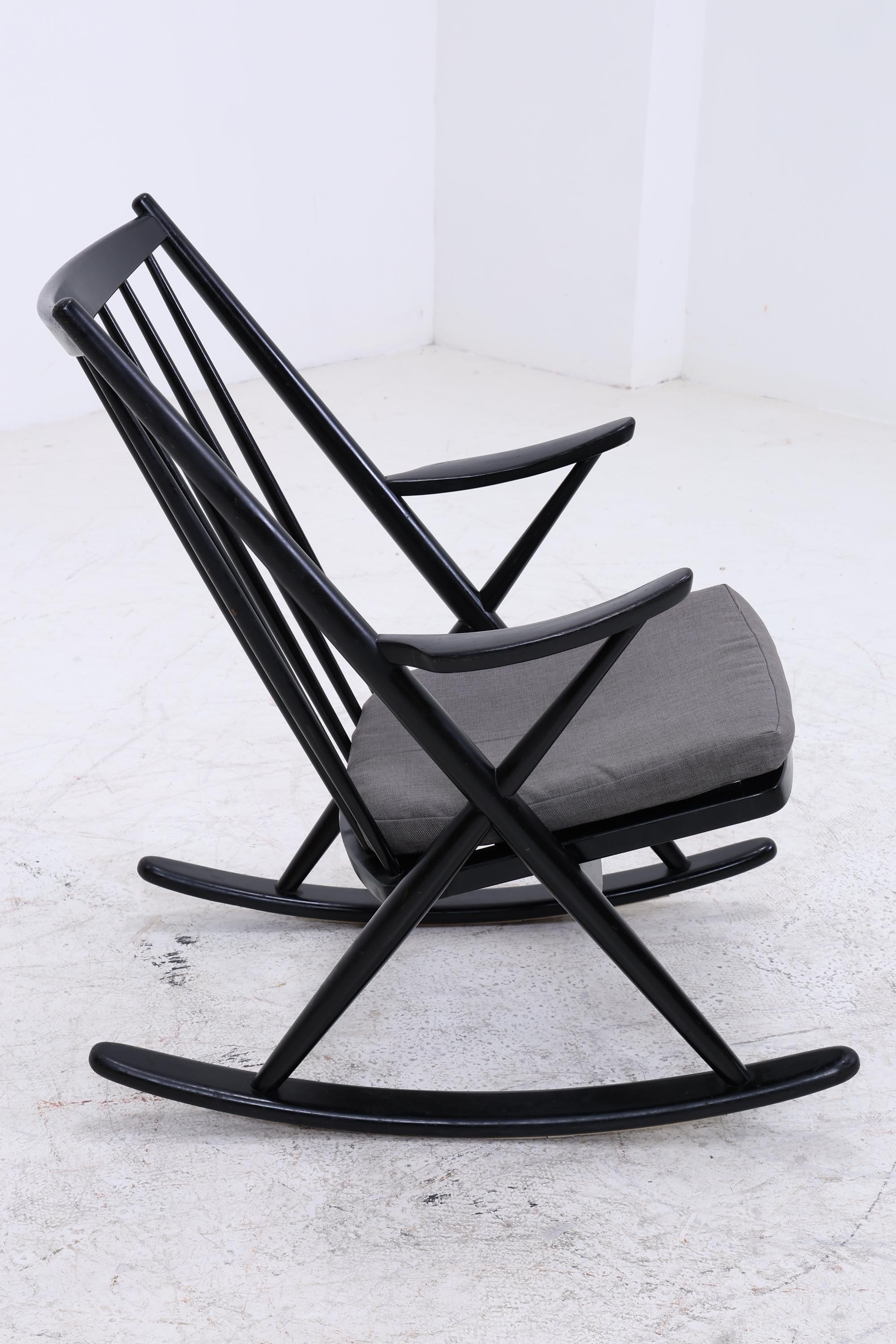 Vintage Schaukelstuhl Modell 182 Rocking Chair von Frank Reenskaug für Bramin | Danish Design Mid Century Sessel