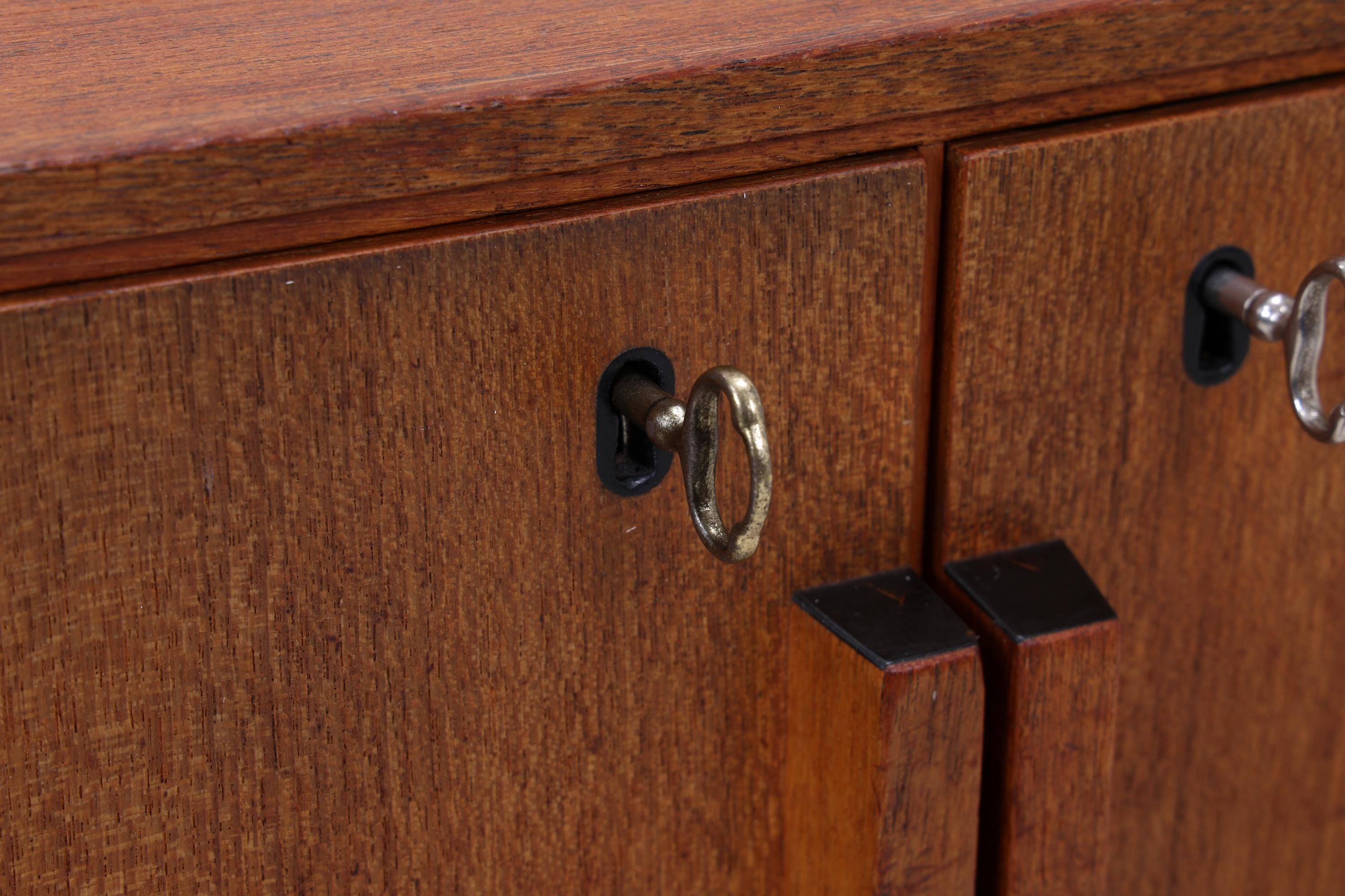 Vintage Teak Barschrank von Bernadotte & Björn für Atlas Silkeborg | Mid Century Minibar mit Kühlschrank