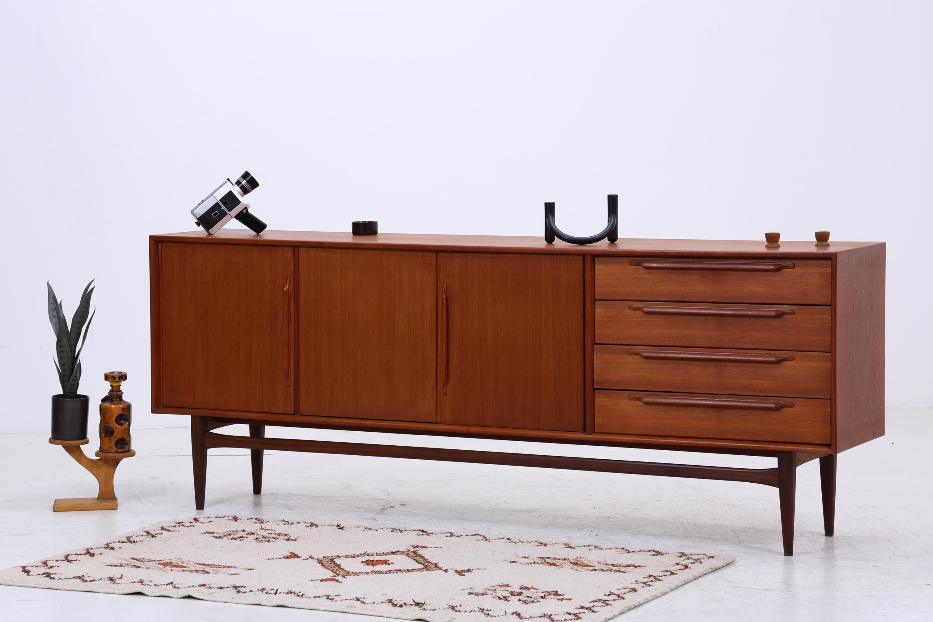 Vintage Teak Sideboard von Heinrich Riestenpatt für RT Möbel | Mid Century Modell RT200 Anrichte Retro Holz Aufbewahrung
