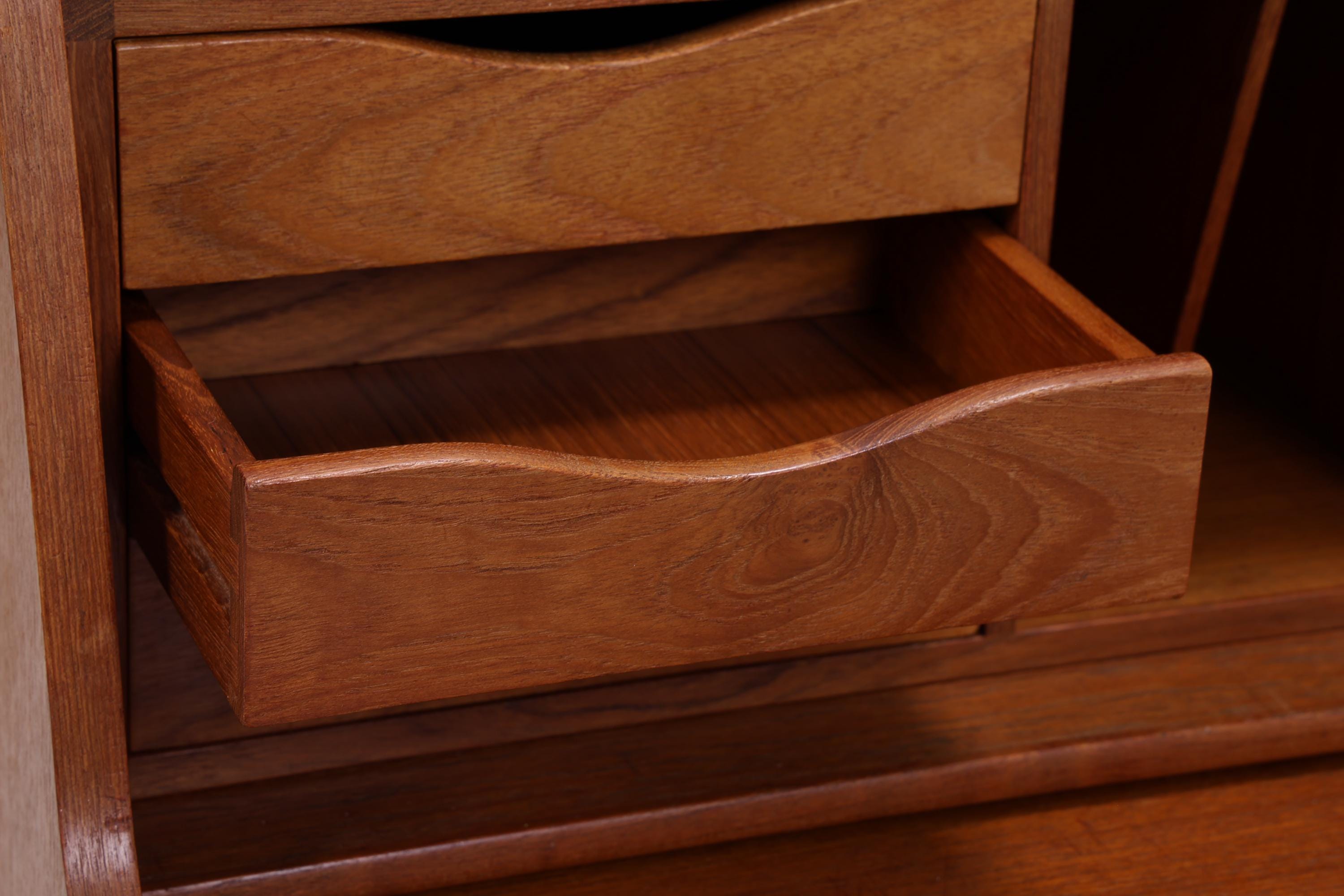 Vintage Teak Sekretär 60er Jahre | Mid Century Schrank Arbeitstisch Retro Holz Aufbewahrung Frisierkommode