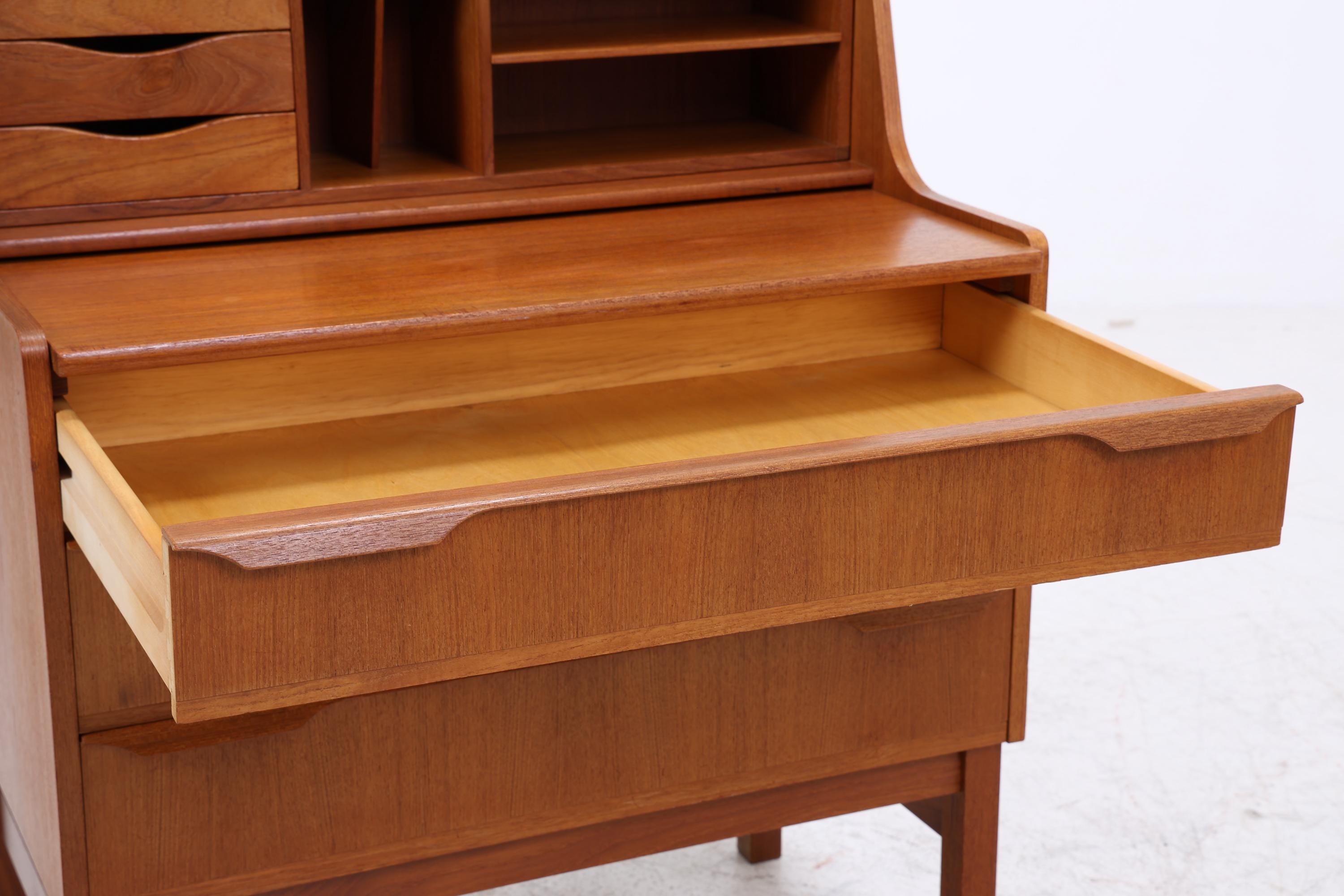 Vintage Teak Sekretär 60er Jahre | Mid Century Schrank Arbeitstisch Retro Holz Aufbewahrung Frisierkommode