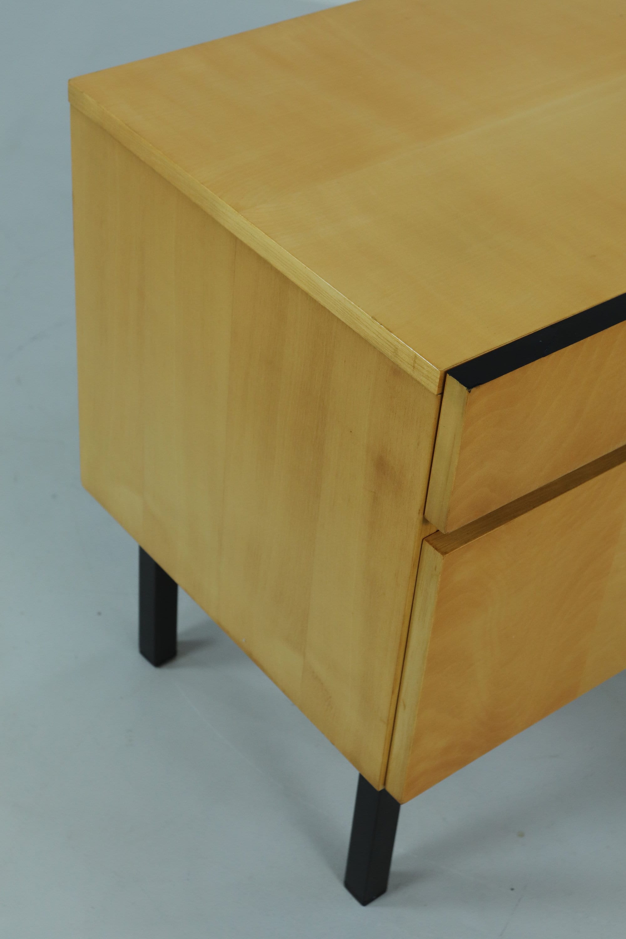 ❌SALE❌ Vintage Mini Kommode 60er Jahre | Mid Century Schubladen Flur Konsole Schrank Antik Retro 50er 70er Holz Schwarze Griffe