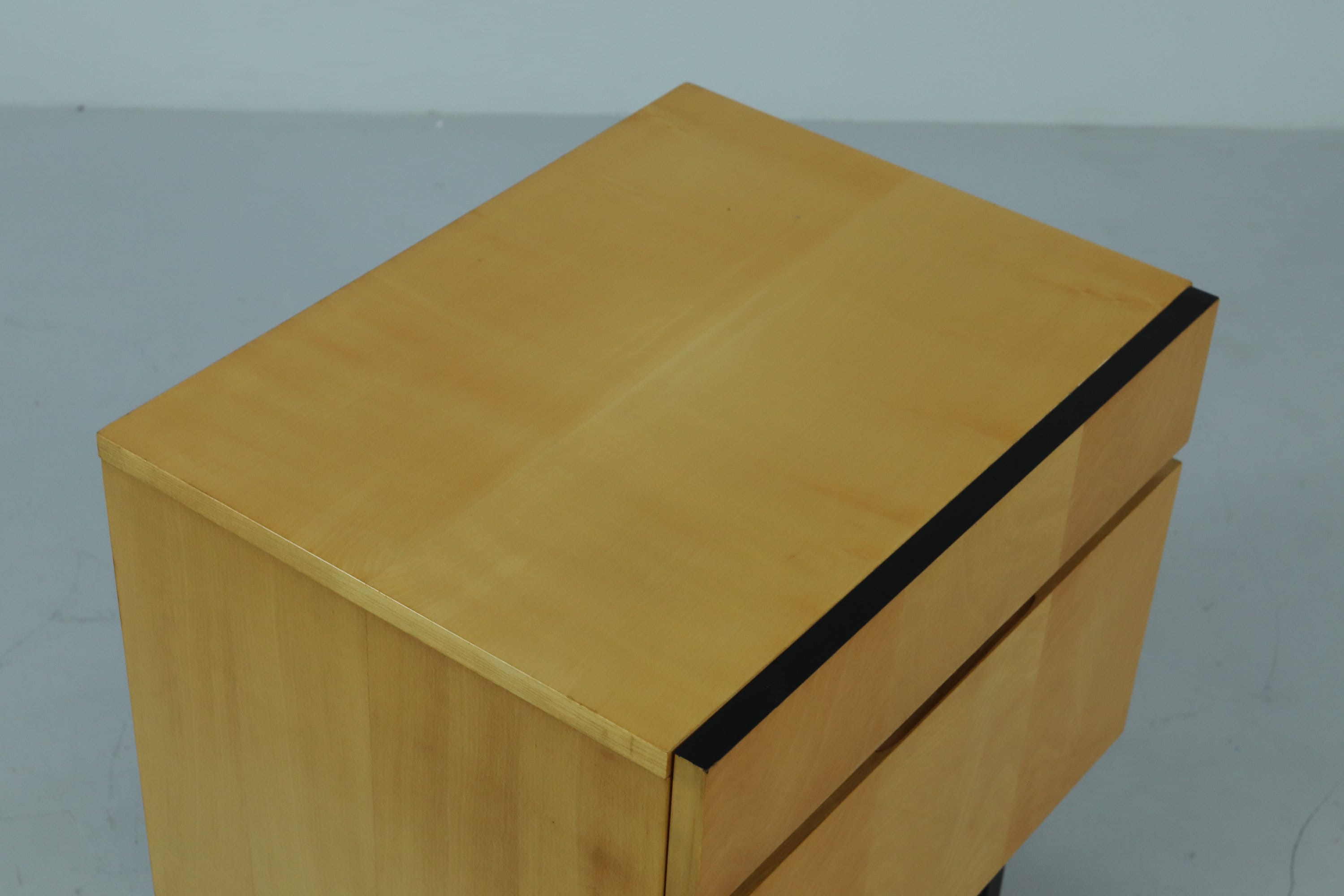 ❌SALE❌ Vintage Mini Kommode 60er Jahre | Mid Century Schubladen Flur Konsole Schrank Antik Retro 50er 70er Holz Schwarze Griffe