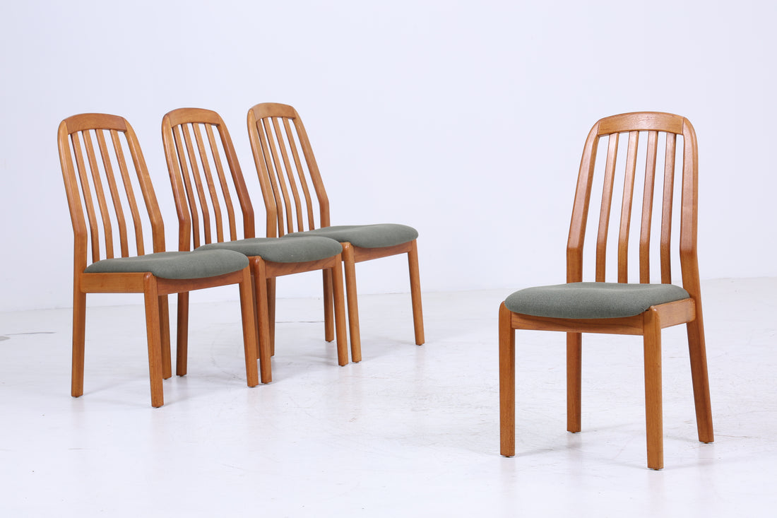 4er Set Vintage Teak Dyrlund Stühle aus den 60ern | Mid Century Küchen Stuhl Esszimmerstühle Vintage Retro