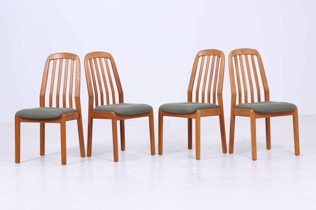 4er Set Vintage Teak Dyrlund Stühle aus den 60ern | Mid Century Küchen Stuhl Esszimmerstühle Vintage Retro