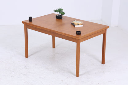 Seltener Mid-Century Teak Esstisch von Ansager Møbler | Ausziehbarer Refektoriums-Küchentisch 1960er